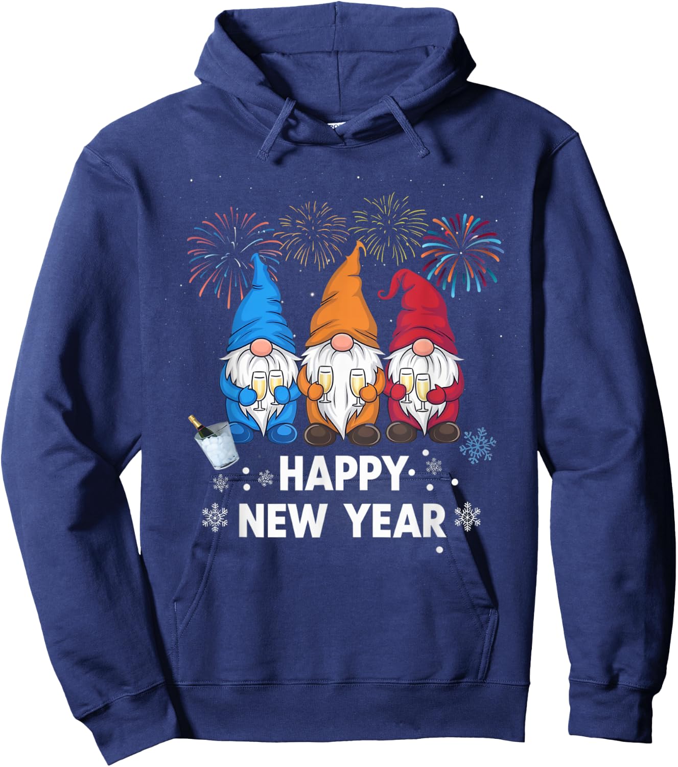 Happy New Years Eve Party Gnomes Matching Family Outfit Hoodie - Hoodie | Navy
