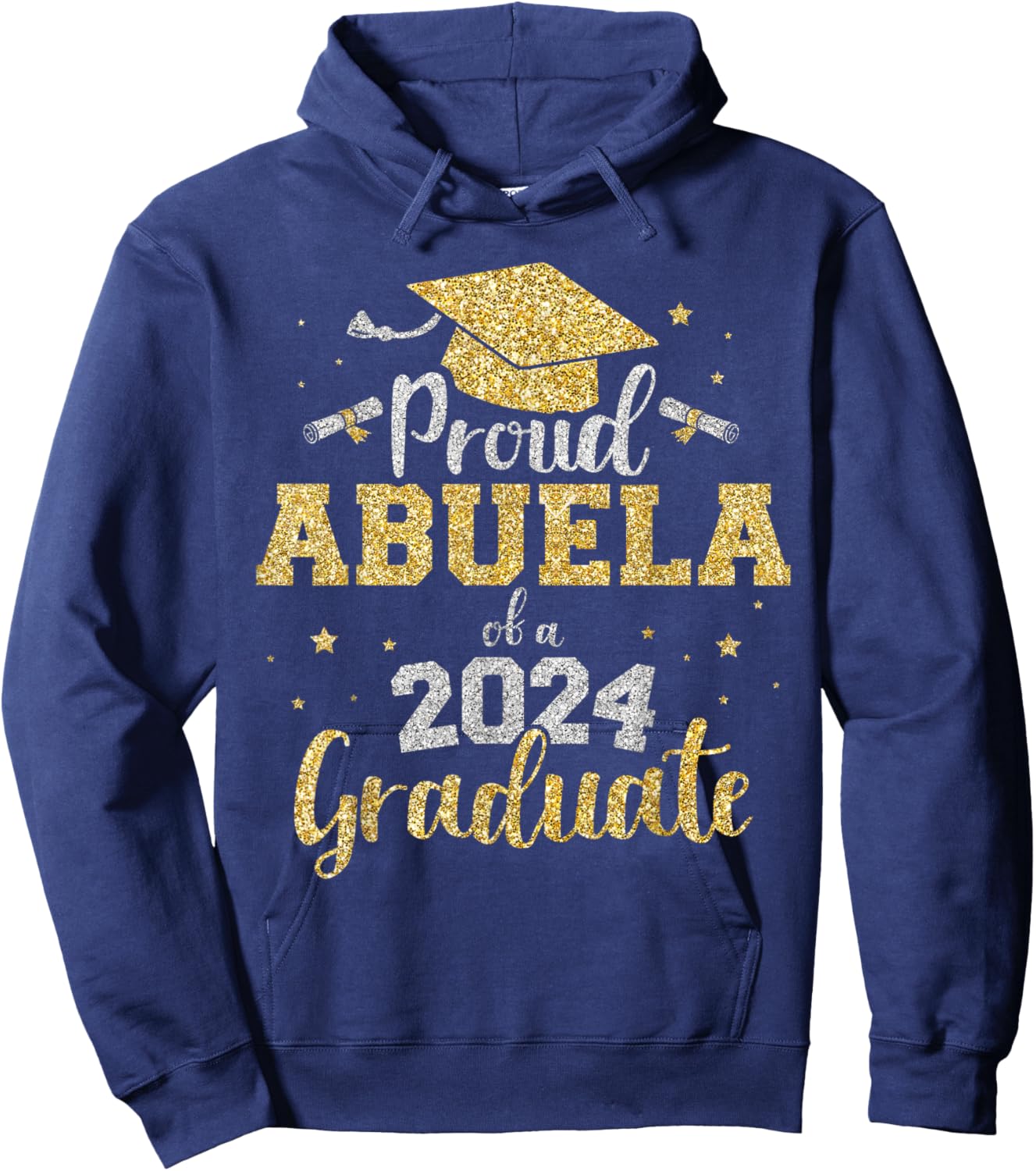 Proud abuela of a class of 2024 graduate senior graduation Hoodie - Hoodie | Navy