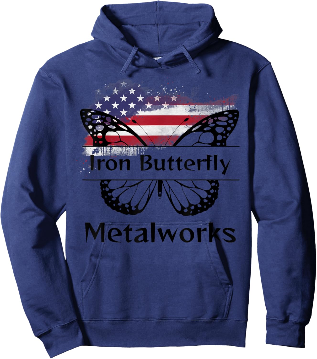 Iron Butterfly Metalworks Hoodie - Hoodie | Navy