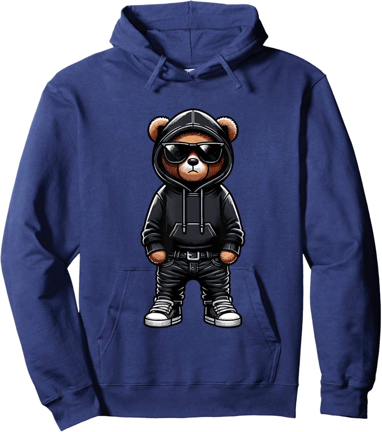 Teddy Bear Cool Bears Hip Hop Streetwear Graphic Colorful Hoodie - Hoodie | Navy