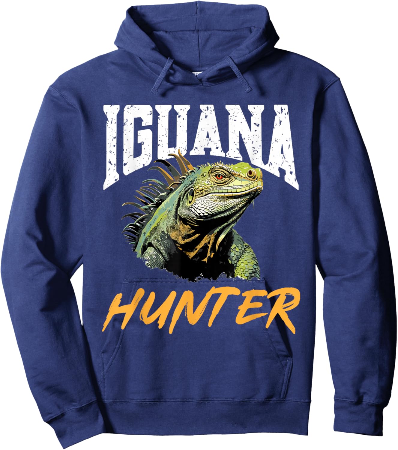 Iguana Reptile Lover Herpetology - Iguana Hunter Hoodie - Hoodie | Navy