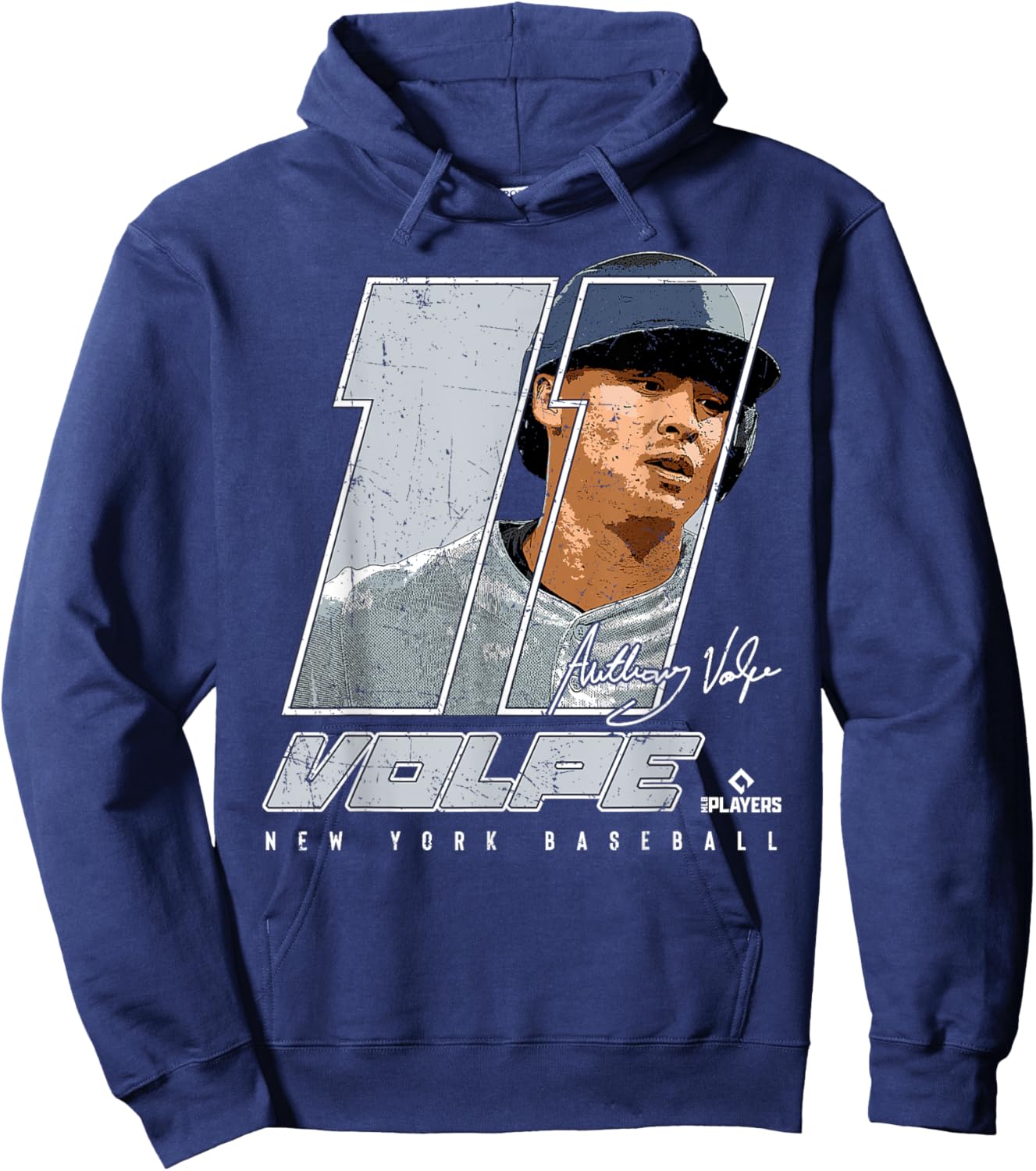 Silhouette Anthony Volpe New York MLBPA Hoodie - Hoodie | Navy