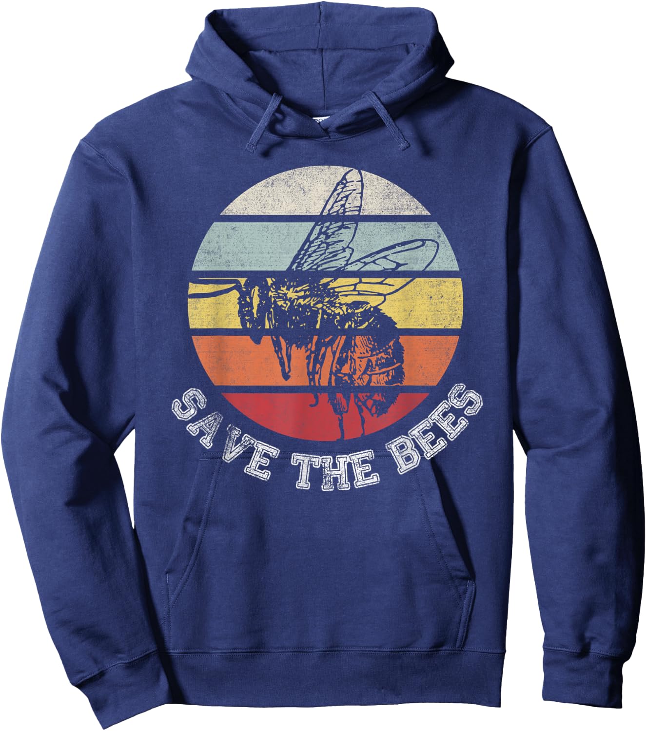 Distressed graphic honey bee lovers shirts for beekeeper Hoodie - Hoodie | Navy