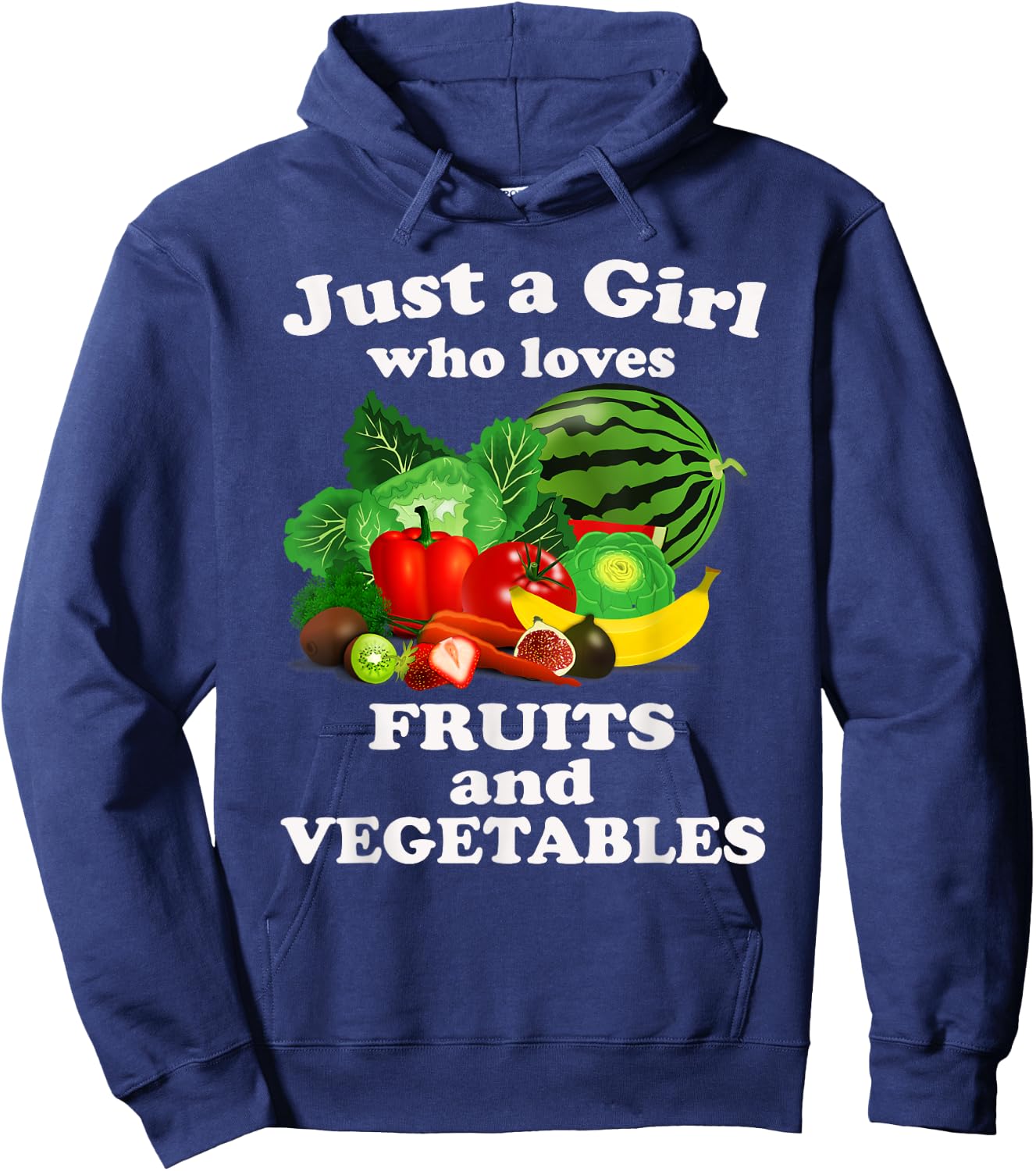 Fruits Vegetables Girls Toddlers Costume & Gardening Veggies Hoodie - Hoodie | Navy