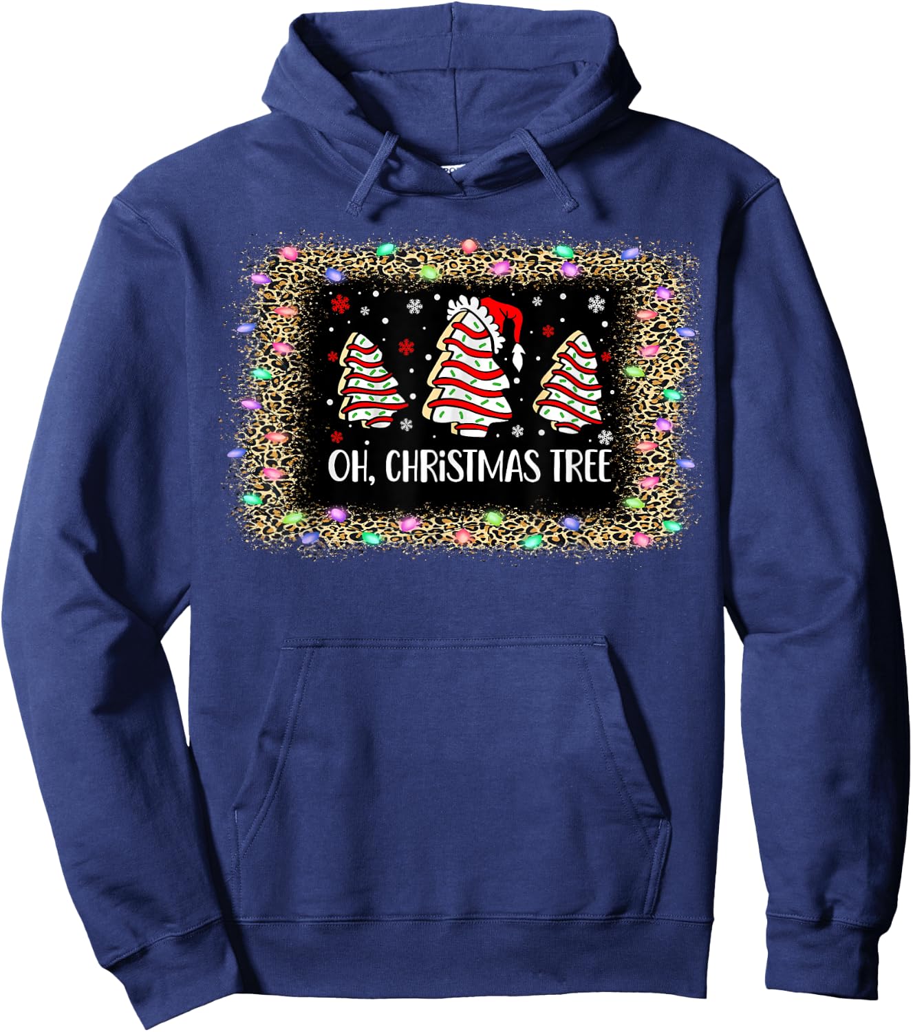 Groovy Oh Christmas Tree Cakes Debbie Becky Jen Cake Lovers Hoodie - Hoodie | Navy