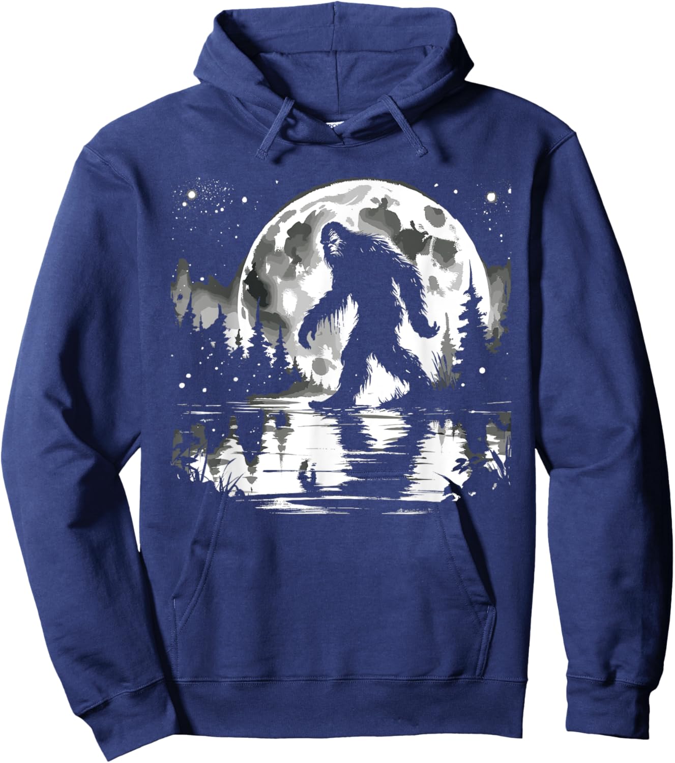 Moon Bigfoot Sasquatch Men Women Kids Cool Bigfoot Hoodie - Hoodie | Navy