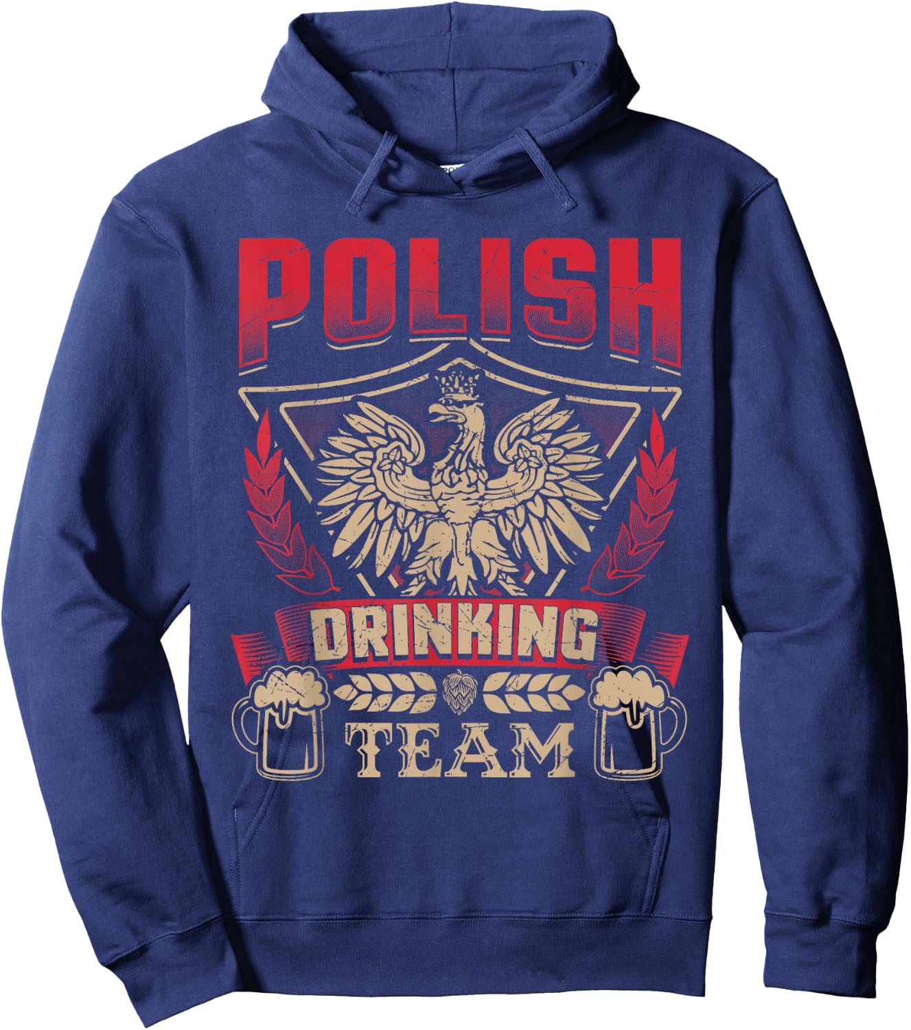 Dyngus Day Polish Beer Poland Pride Falcon Eagle Drinking Hoodie - Hoodie | Navy