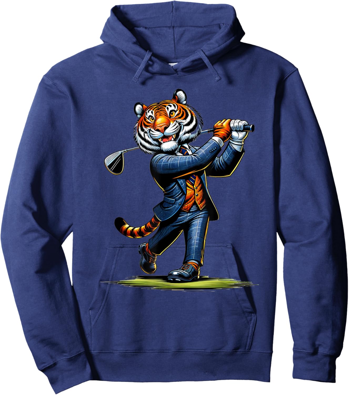 Golf Tiger Design | Cute Tiger Design for Golfers Hoodie - Hoodie | Navy