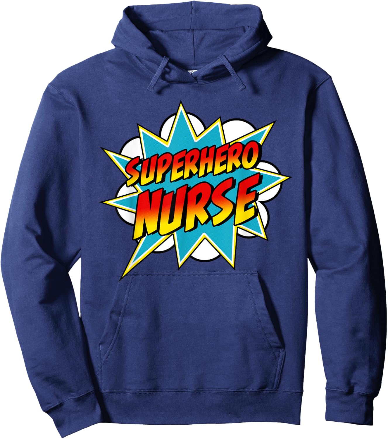 Superhero Nurse | Nurse Superpower Retro Comic Hoodie - Hoodie | Navy