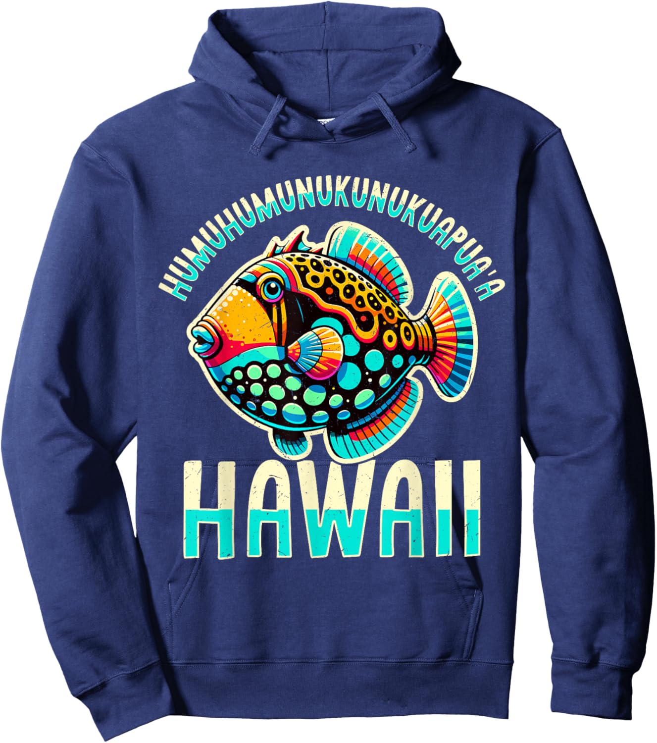 Humuhumunukunukuapua'a Reef Triggerfish Hawaiian Fish Hoodie - Hoodie | Navy