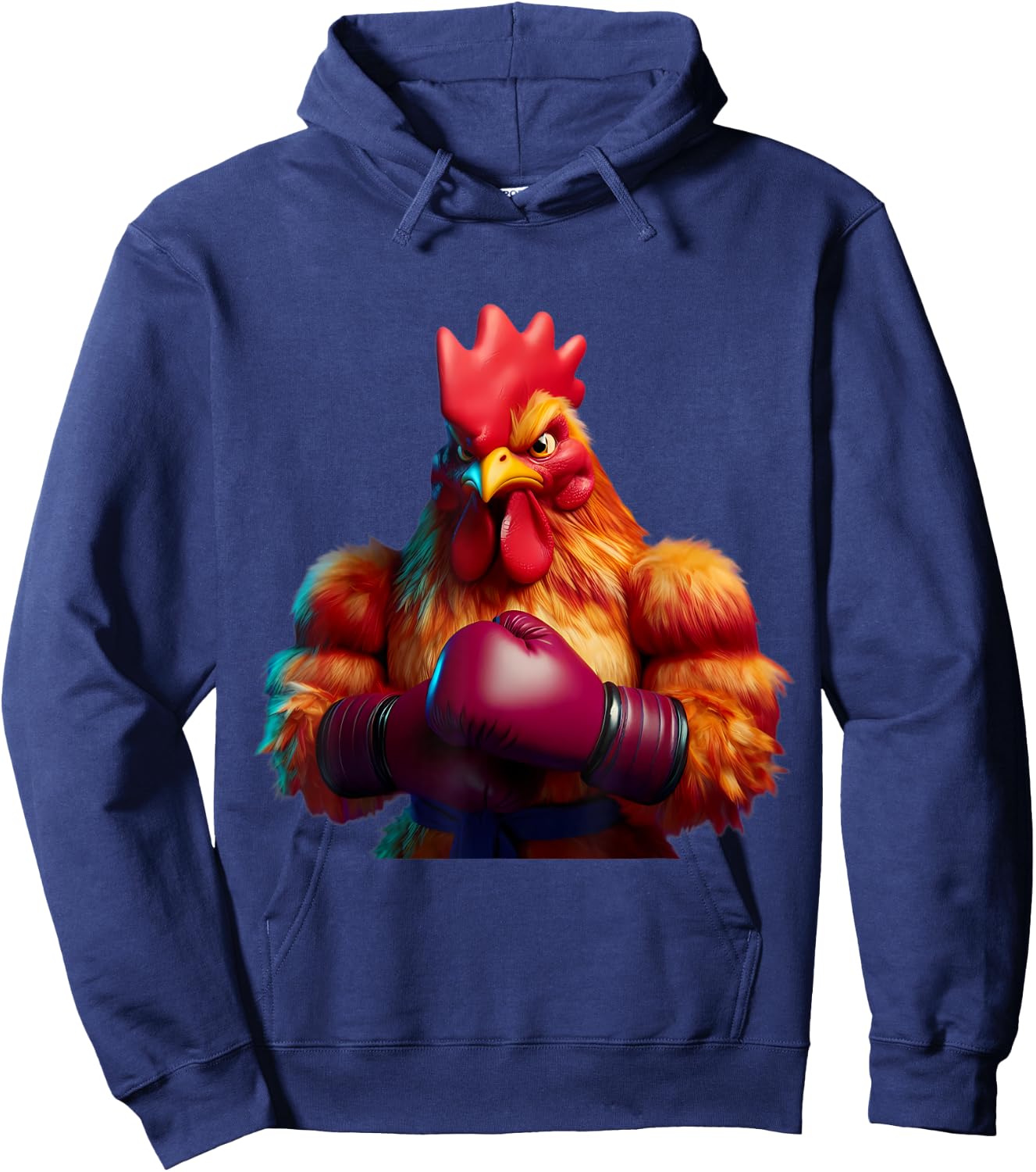 Boxing Chicken Boxer Kickboxer MMA Fighter Combat Sports Gym Hoodie - Hoodie | Navy