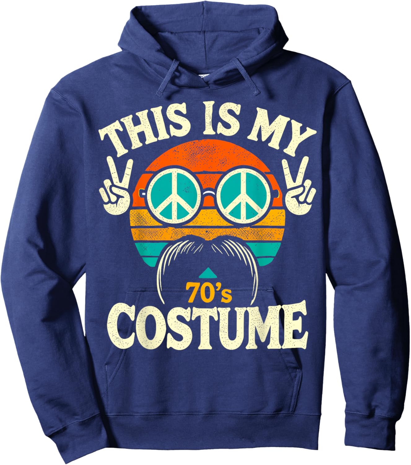 This Is My 70s Costume 70 Styles 70's Disco 1970s Hoodie - Hoodie | Navy
