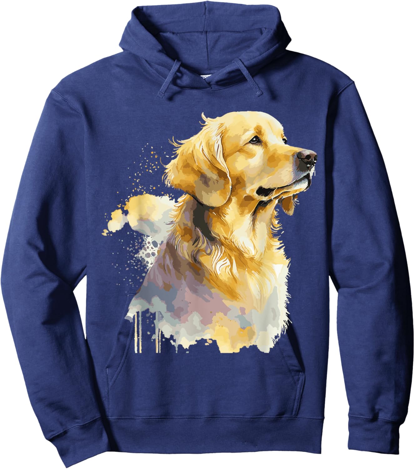 Watercolor Golden Retriever Hoodie - Hoodie | Navy