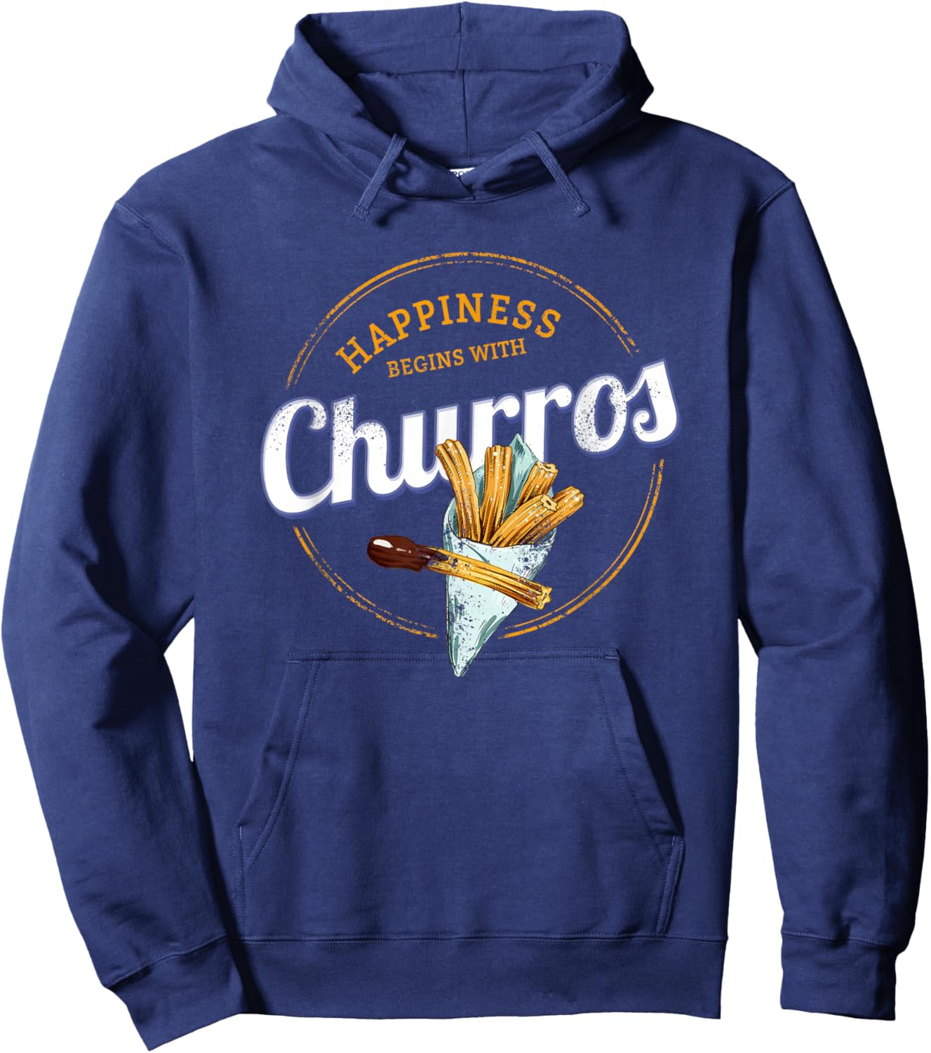 Churros Snack Vintage Dessert Retro Street Food Souvenir Hoodie - Hoodie | Navy