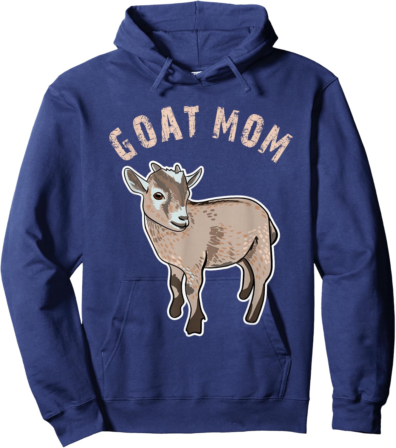 Cute Goat Mom Illustration Lovers Gifts Owner Farmer Gift Hoodie - Hoodie | Navy