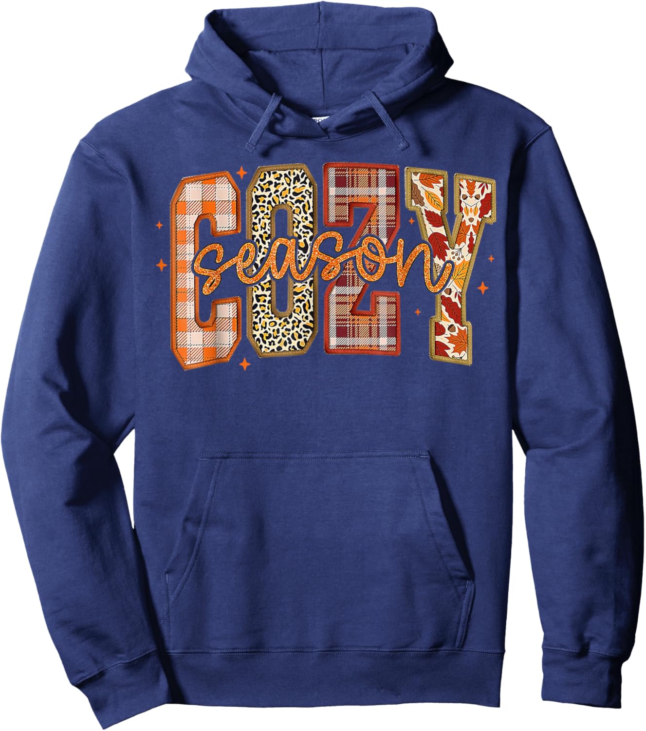Cozy Season , Retro Fall season, Thanksgiving Hoodie - Hoodie | Navy
