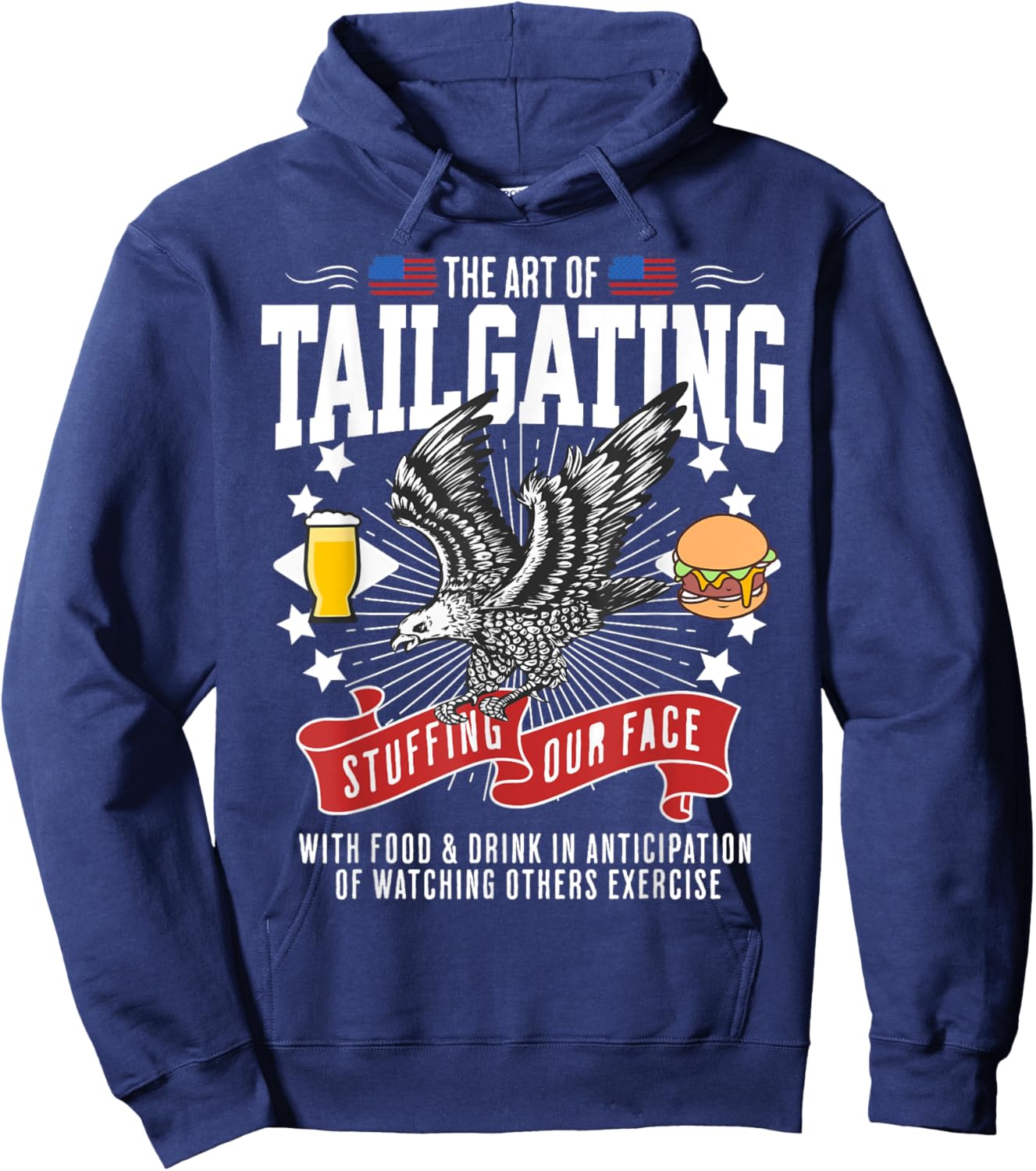 Tailgate Party Idea & Funny American Tailgating Hoodie - Hoodie | Navy