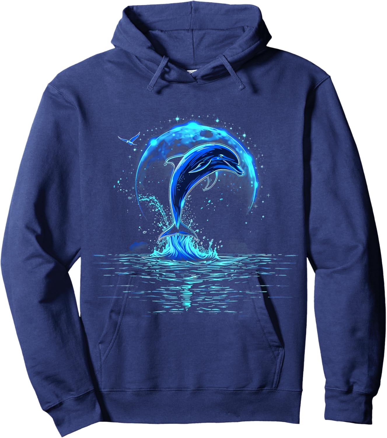 Sea Ocean Animal Lover Ocean Sea Dolphin Artwork Dolphin Hoodie - Hoodie | Navy