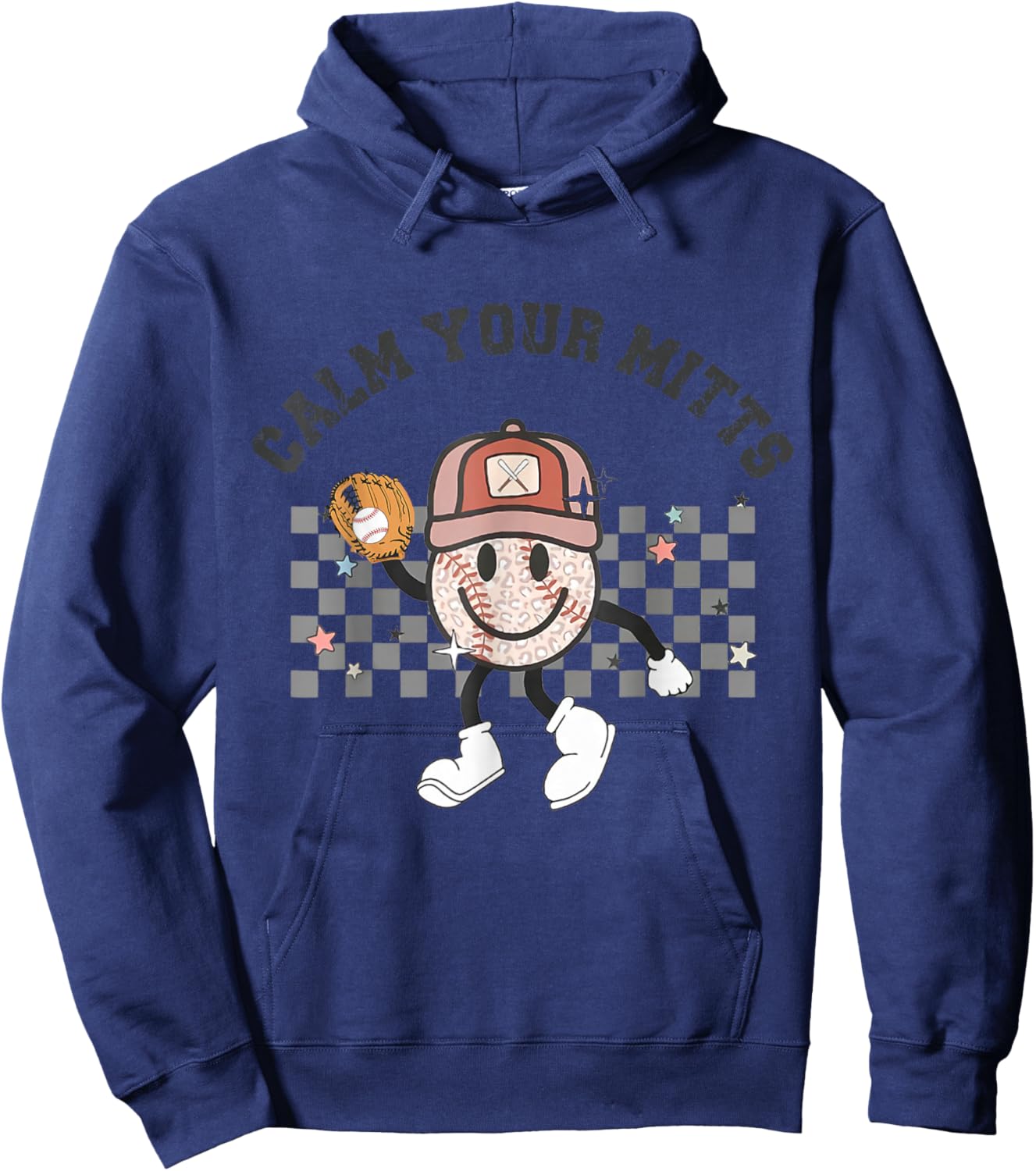 Calm Your Mitts Baseball Mom Funny Sport Lover Mothers Day Hoodie - Hoodie | Navy