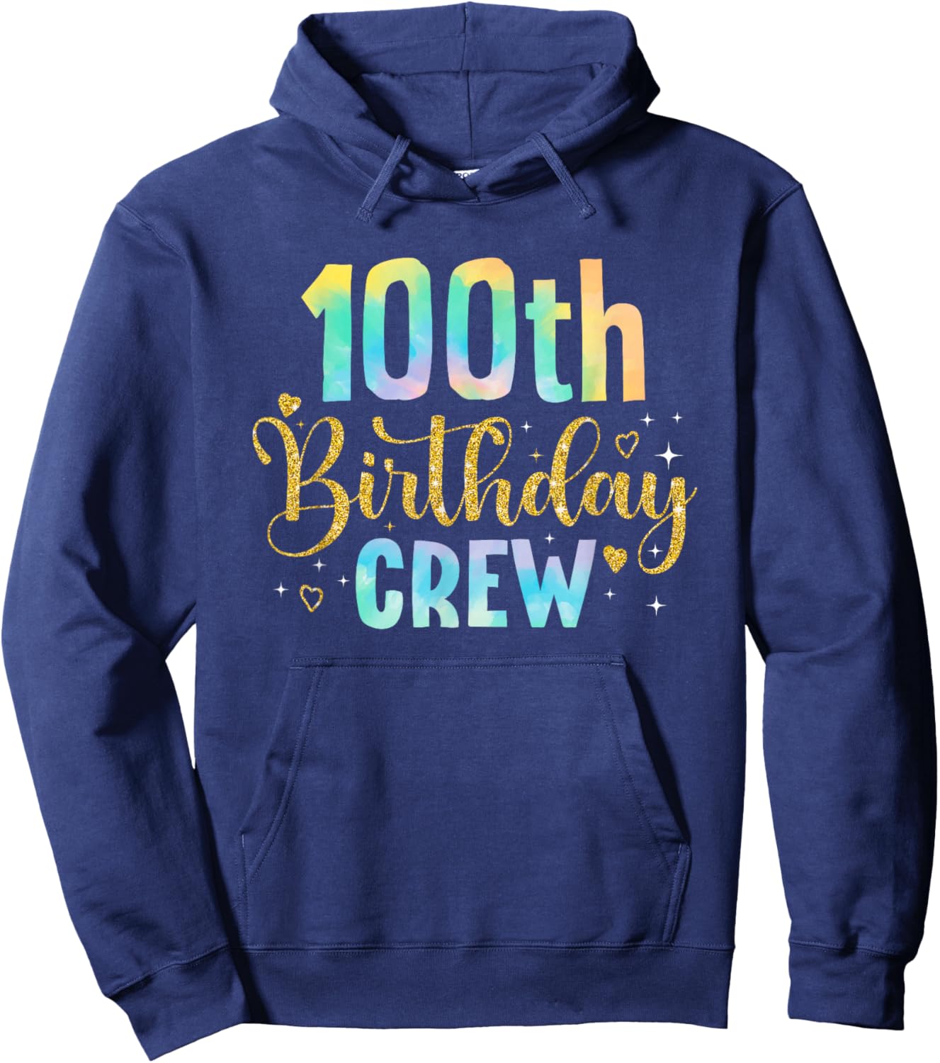 100 Year Old Birthday Party Group Family 100th Birthday Crew Hoodie - Hoodie | Navy