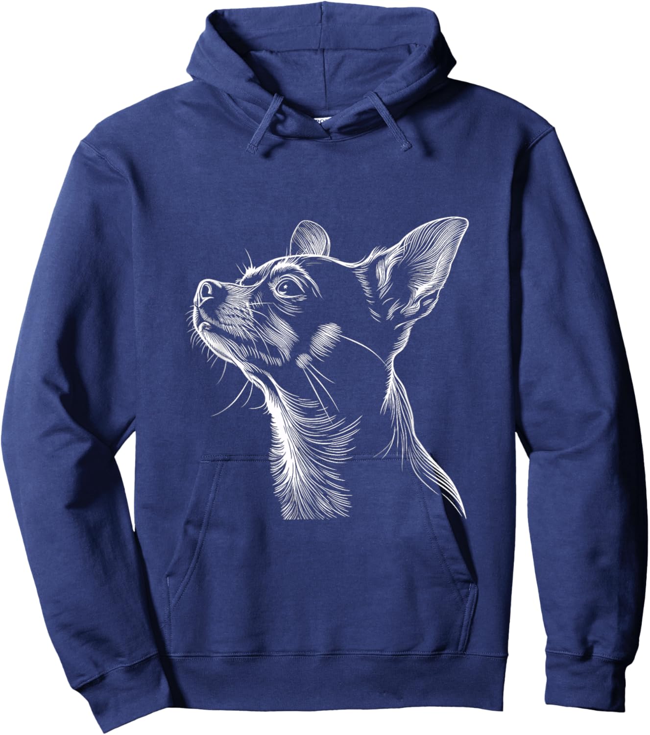 Chihuahua Owner a Lineart of a Chihuahua Hoodie - Hoodie | Navy