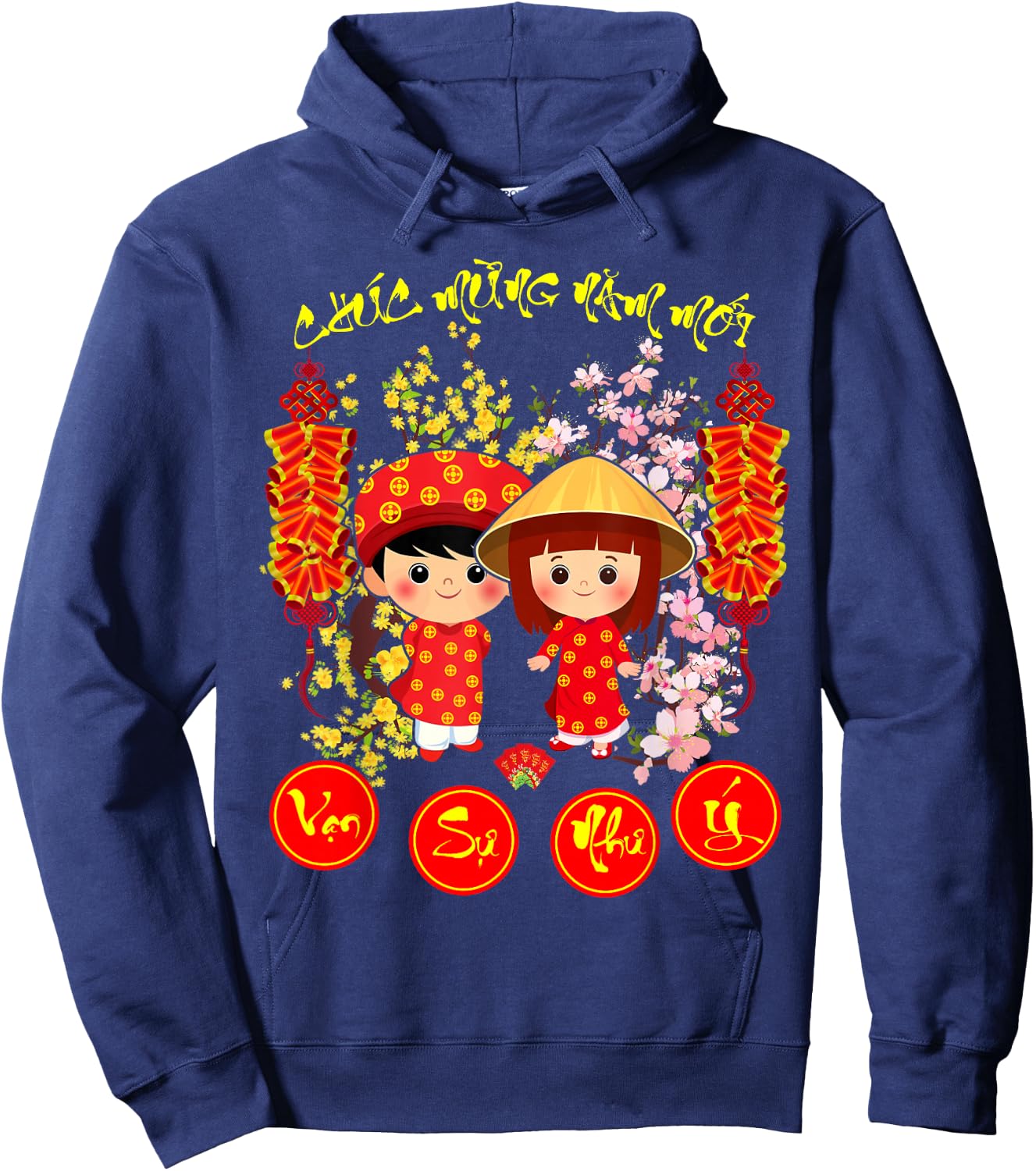 Chuc Mung Nam Moi 2026 Kid Vietnamese Lunar New Year 2026 Hoodie - Hoodie | Navy