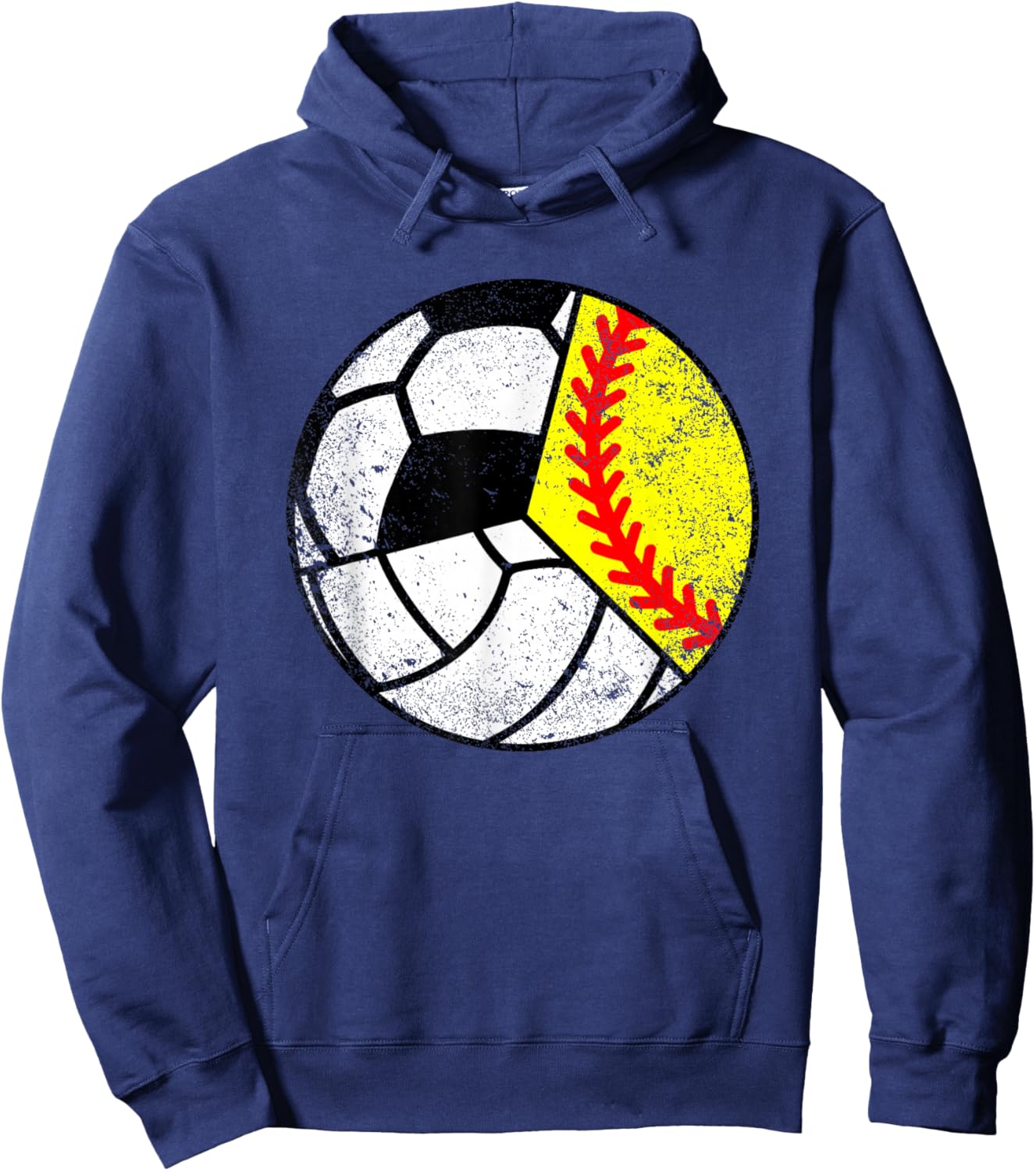 Softball Volleyball Soccer Player Funny Ball Sport Hoodie - Hoodie | Navy