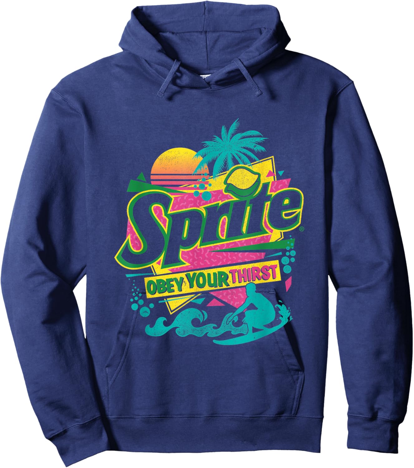 Sprite Retro 90s Beach Obey Your Thirst Men Women Hoodie - Hoodie | Navy