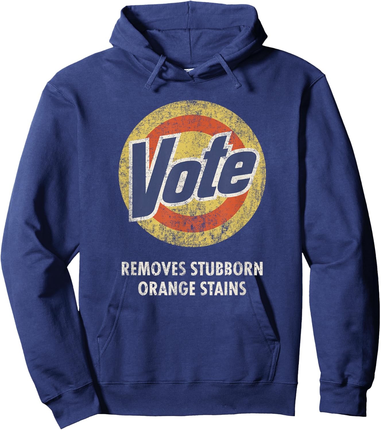 Anti-Trump Vote Laundry Detergent Funny Vintage Hoodie - Hoodie | Navy
