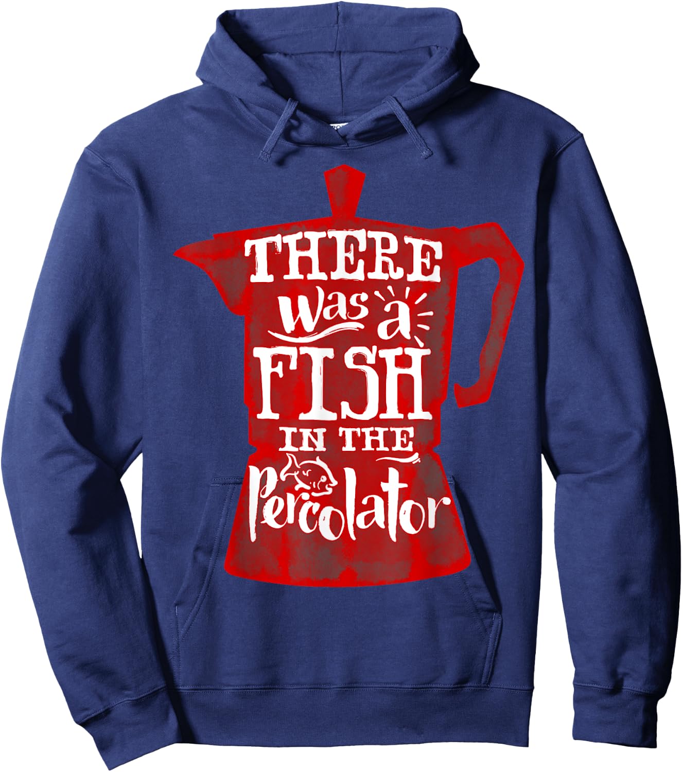Twin Peaks Fish In the Percolator Coffee Pot Graphic Hoodie - Hoodie | Navy