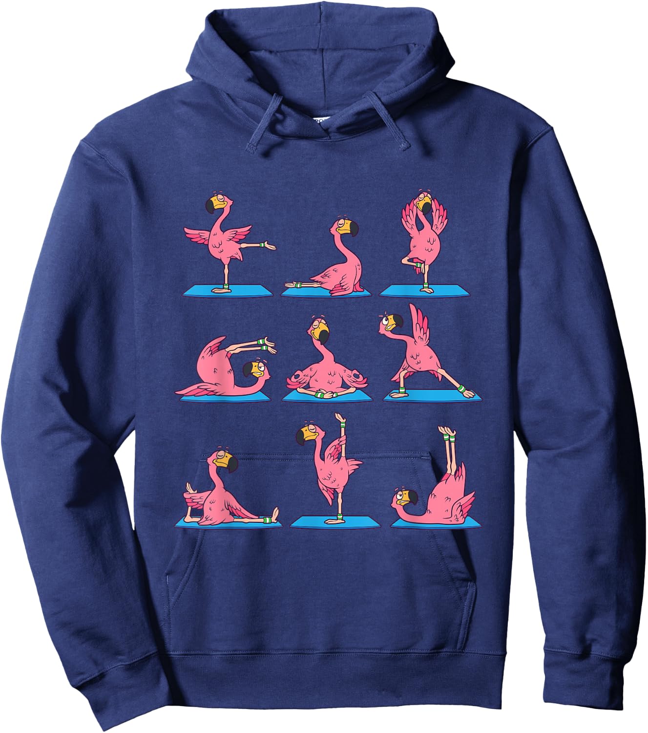 Flamingo Yoga Position Workout Flamingo Bird Gift Hoodie - Hoodie | Navy