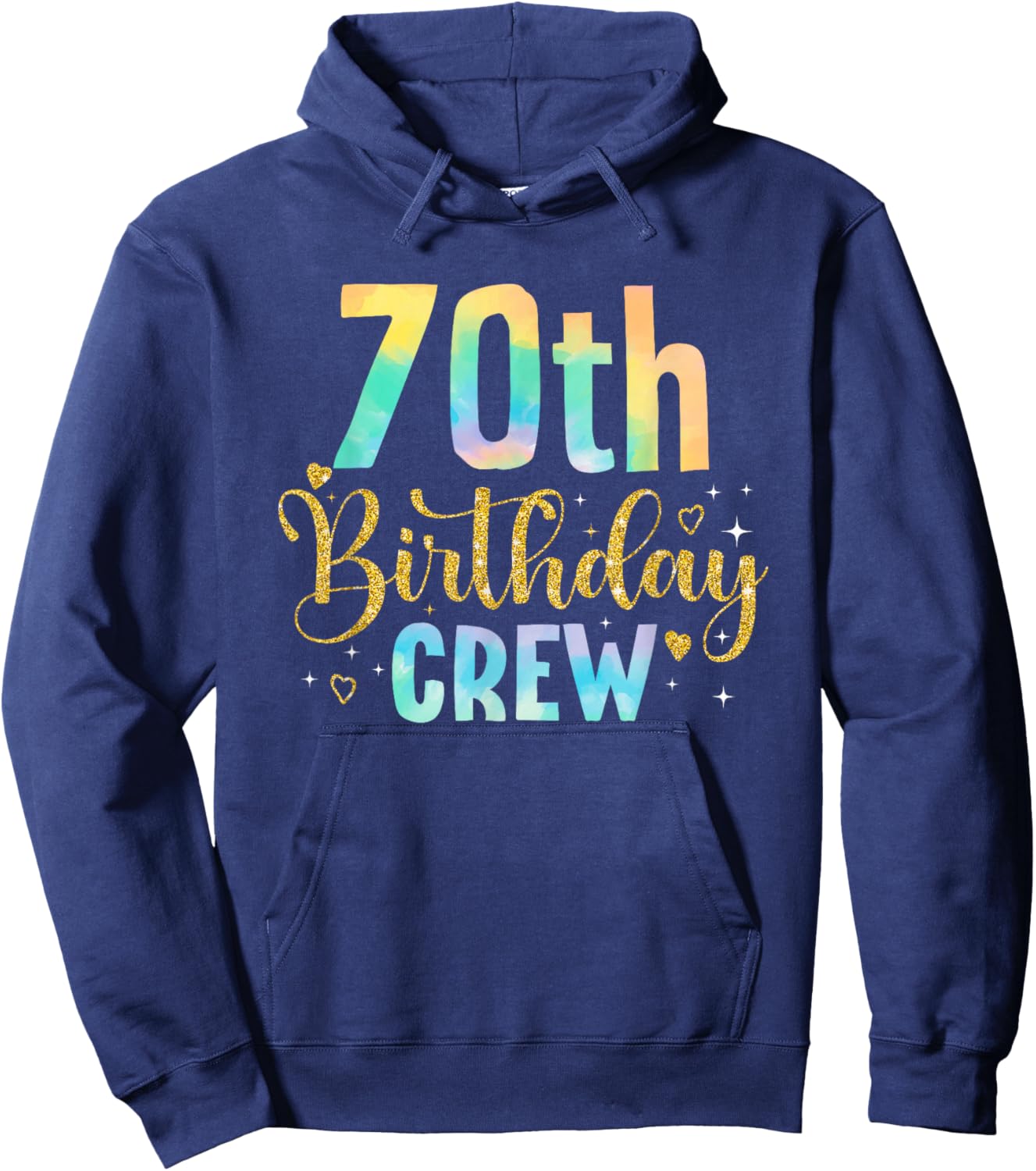 70 Years Old Birthday Party Group Family 70th Birthday Crew Hoodie - Hoodie | Navy