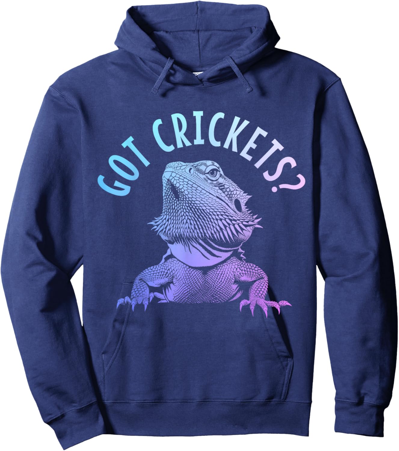 Bearded Dragon Got Crickets? Funny Reptile Hoodie - Hoodie | Navy
