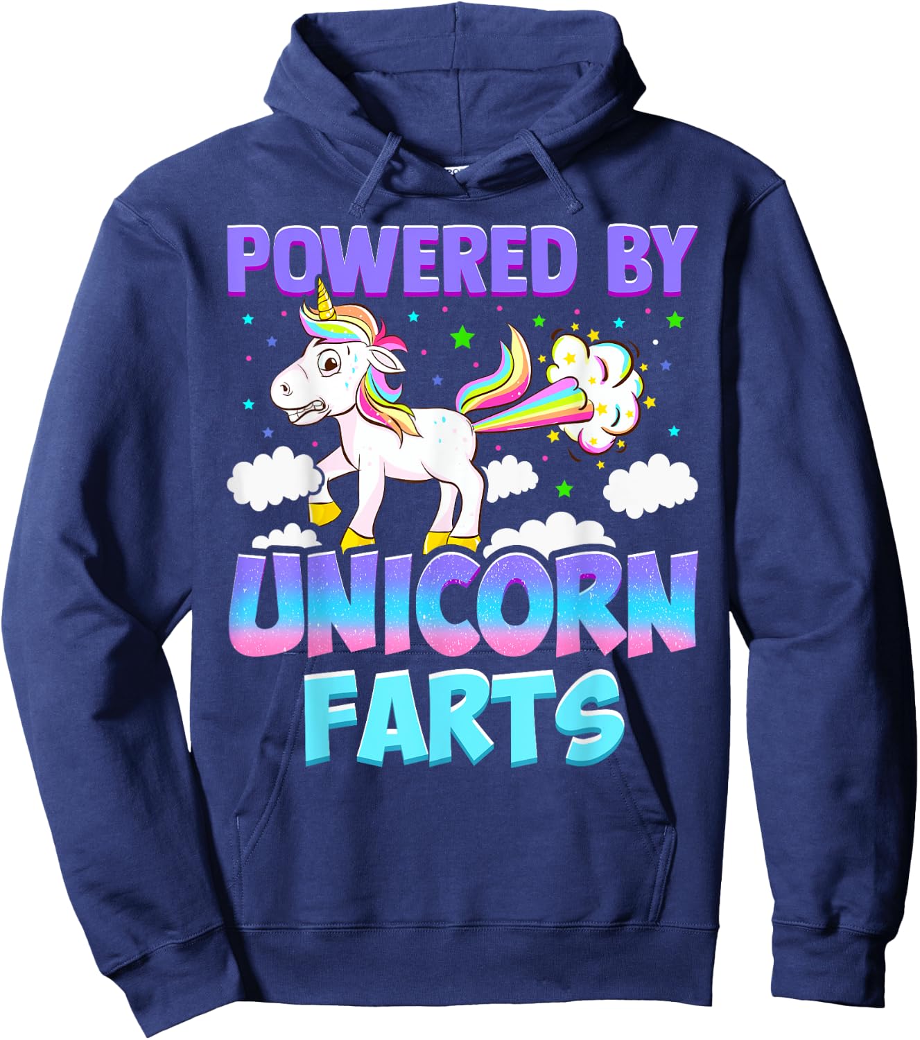 Powered by Unicorn Farts - Unicorn Gift Hoodie - Hoodie | Navy
