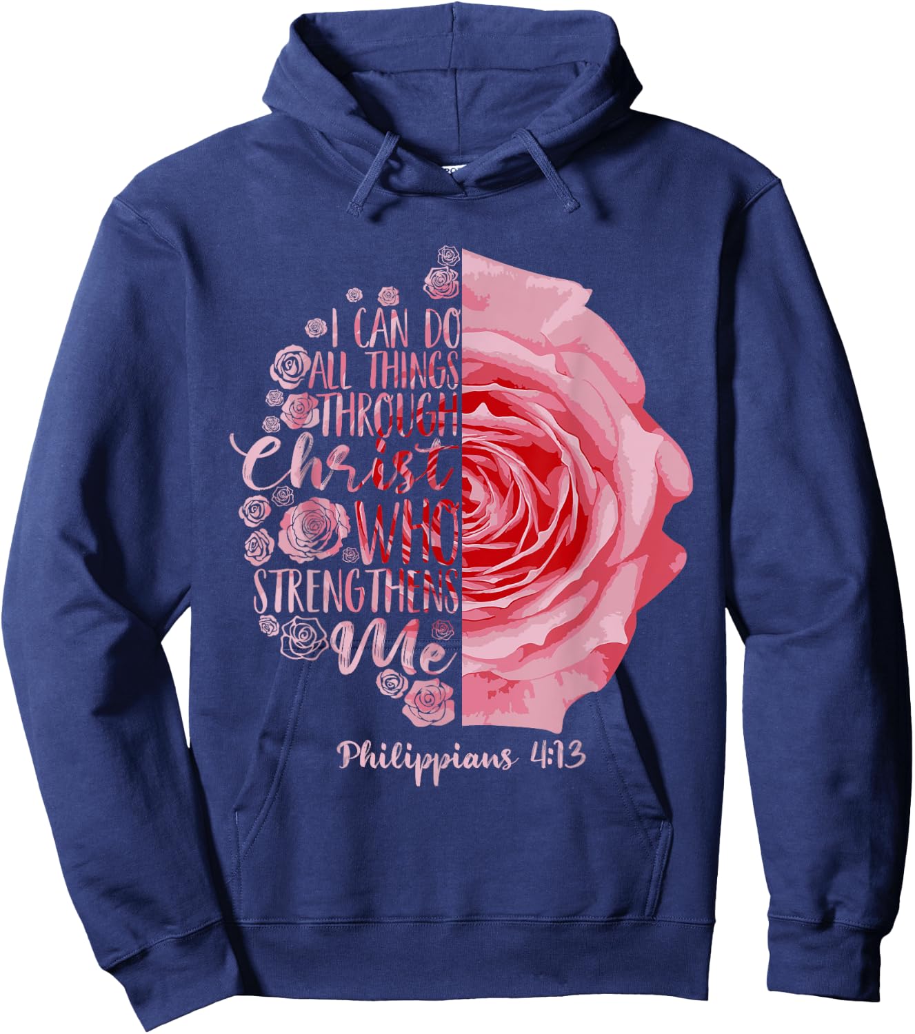 Funny Christian Philippians 4 13 Gift Kids Men And Women Hoodie - Hoodie | Navy
