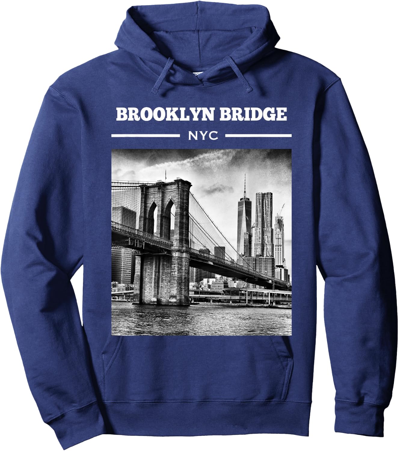 Brooklyn Bridge New York City shirt NYC Gifts Men Women Hoodie - Hoodie | Navy