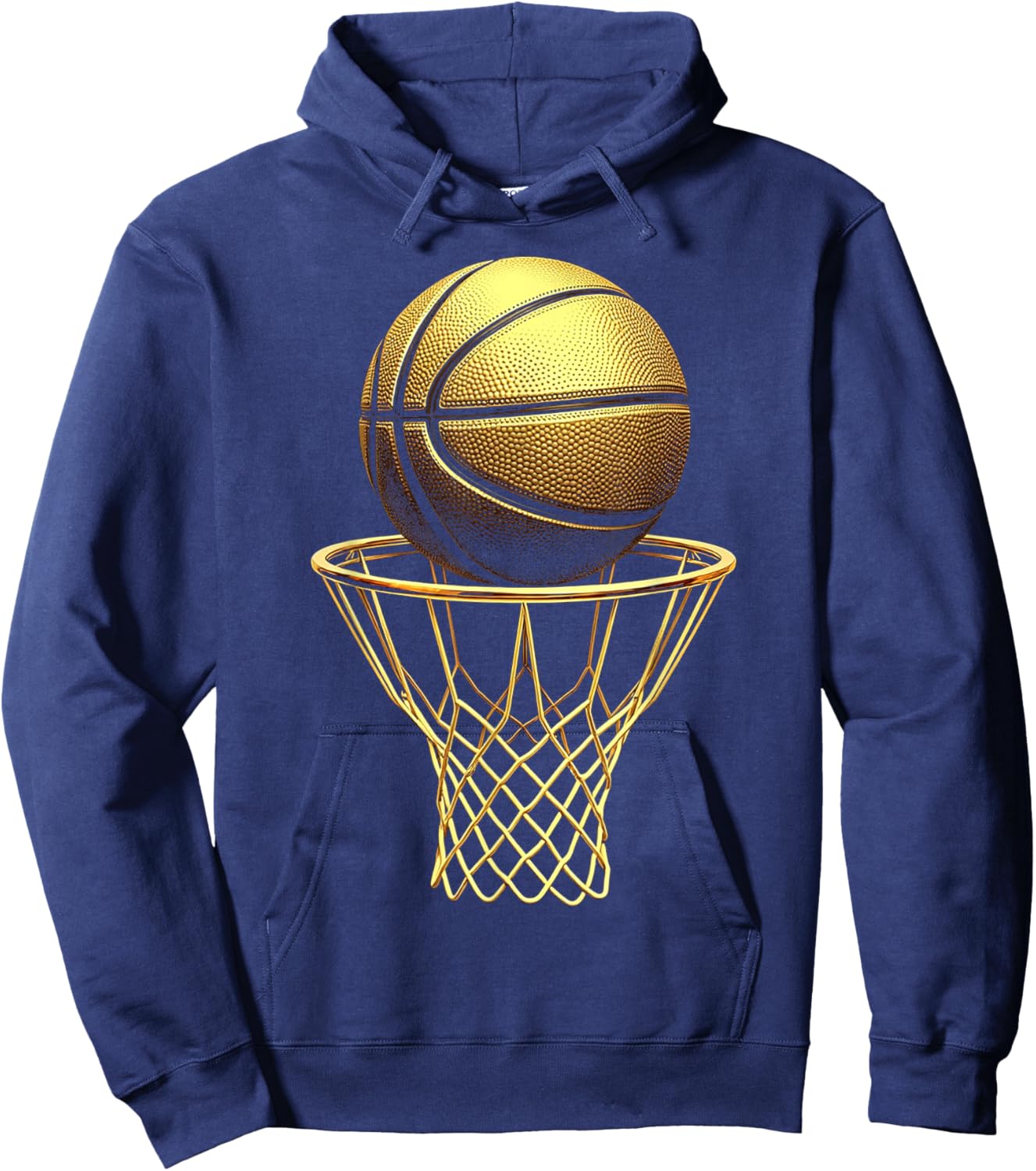 Basketball Player Cool Trophy Sports Lover Game Day BBall Hoodie - Hoodie | Navy