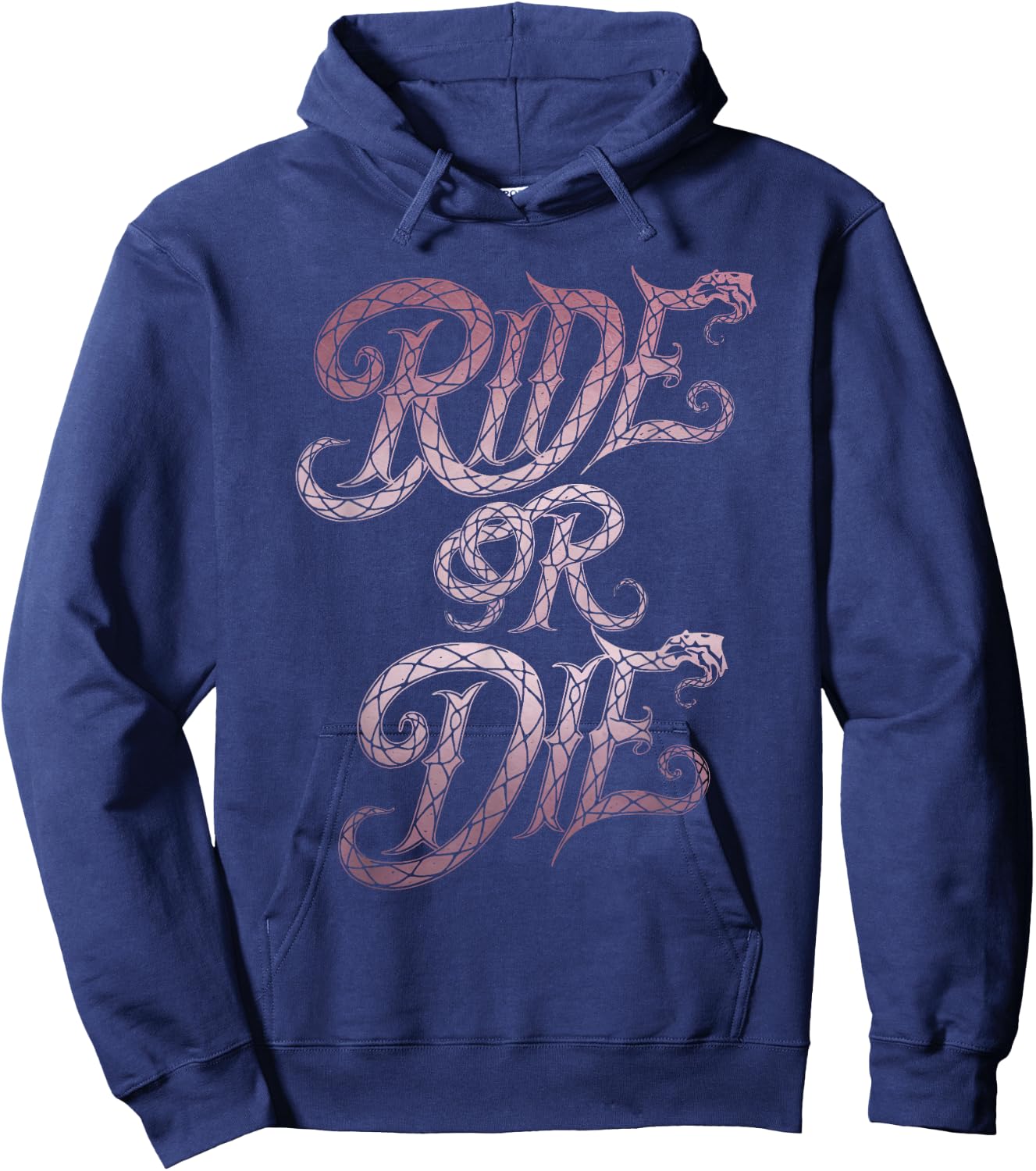 Ride or Die Motivational Men Women Hoodie - Hoodie | Navy