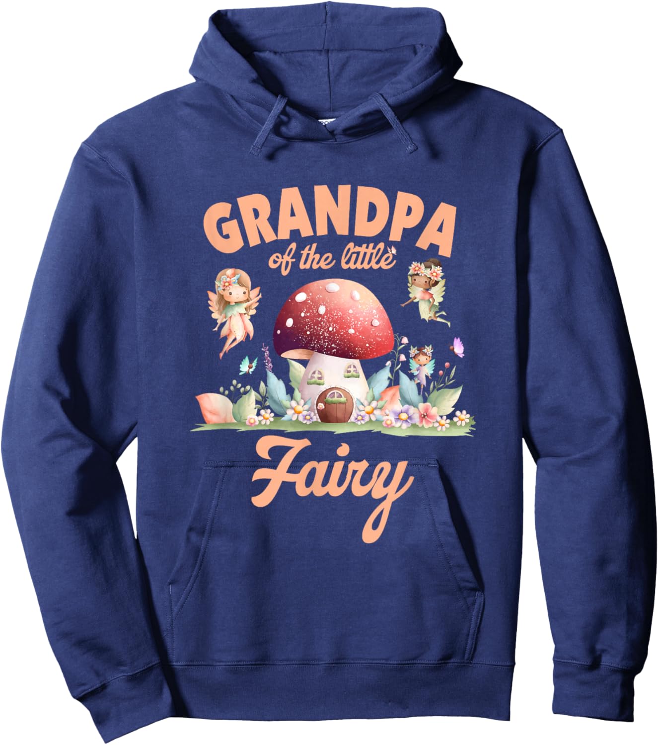 Grandpa of The Little Fairy 1St Birthday Girl Fairytale Hoodie - Hoodie | Navy