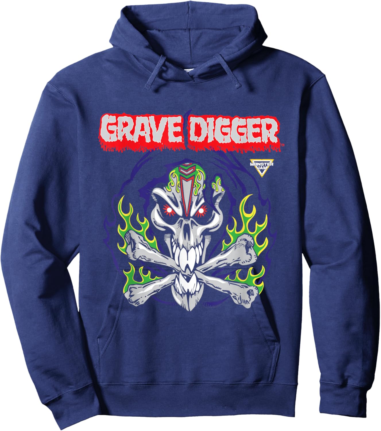 Monster Jam Grave Digger Grim Reaper Hoodie - Hoodie | Navy