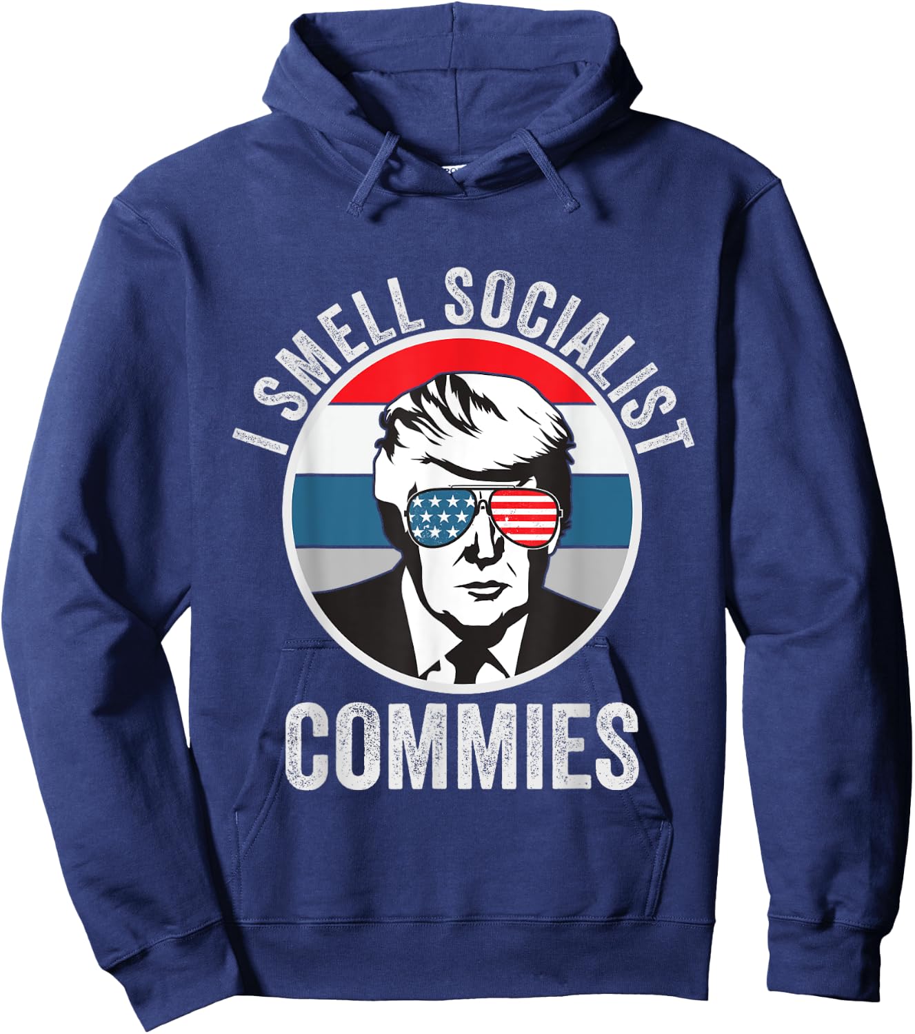 Pro Trump I Smell Commies Political Humor Hoodie - Hoodie | Navy