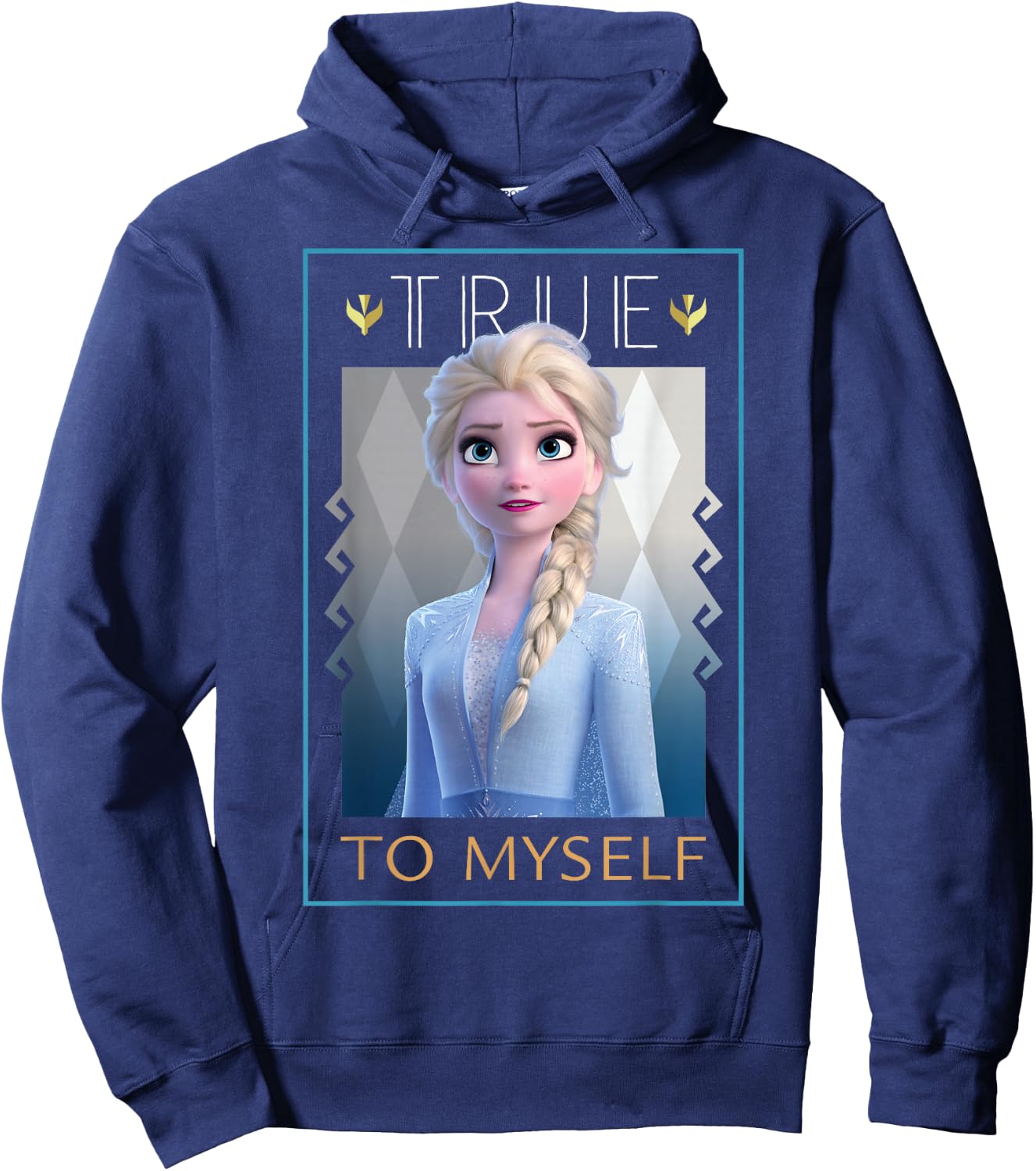 Disney Frozen 2 Elsa True To Myself Poster Hoodie - Hoodie | Navy