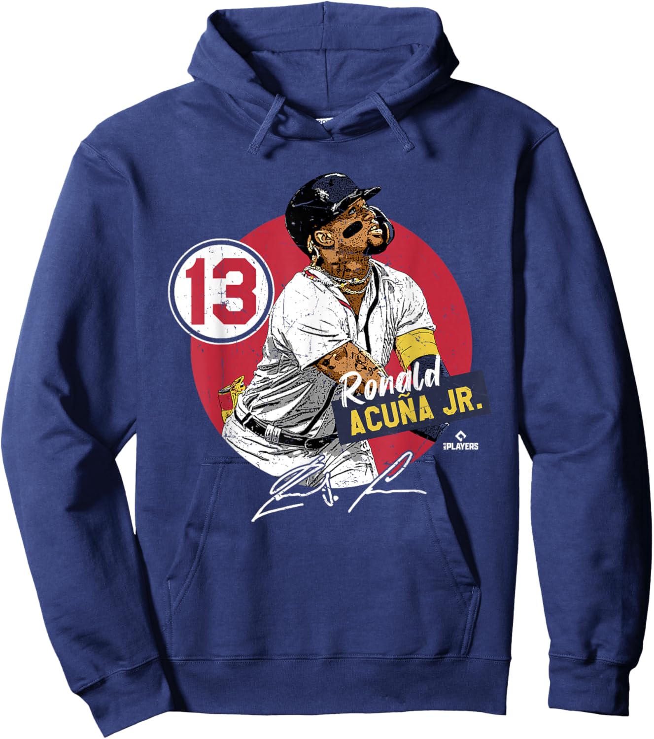 Ronald Acuna Jr. | Atlanta Baseball MLB Players | MLBRAC3002 Hoodie - Hoodie | Navy