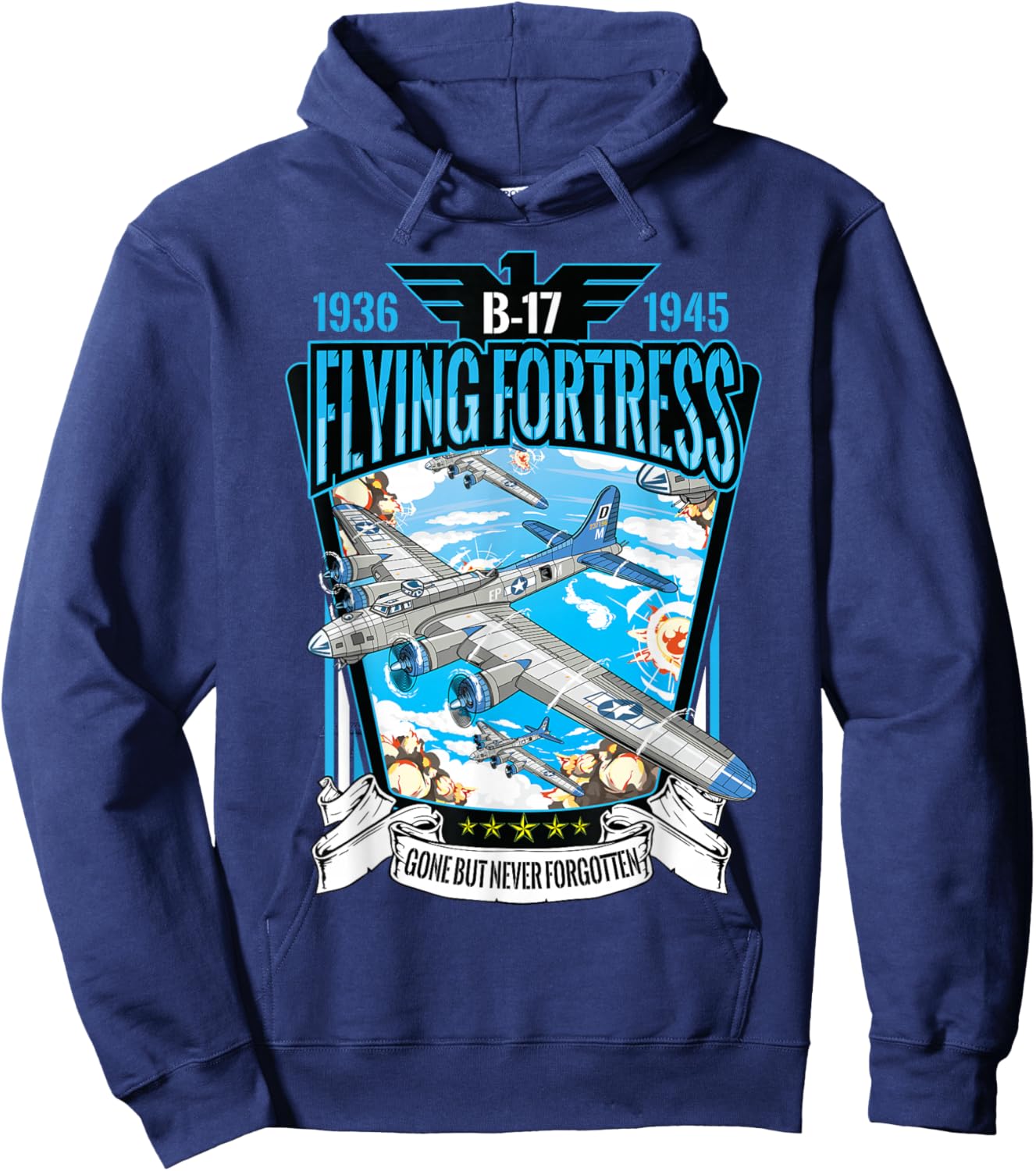 American B17 Flying Fortress WW2 Hoodie - Hoodie | Navy