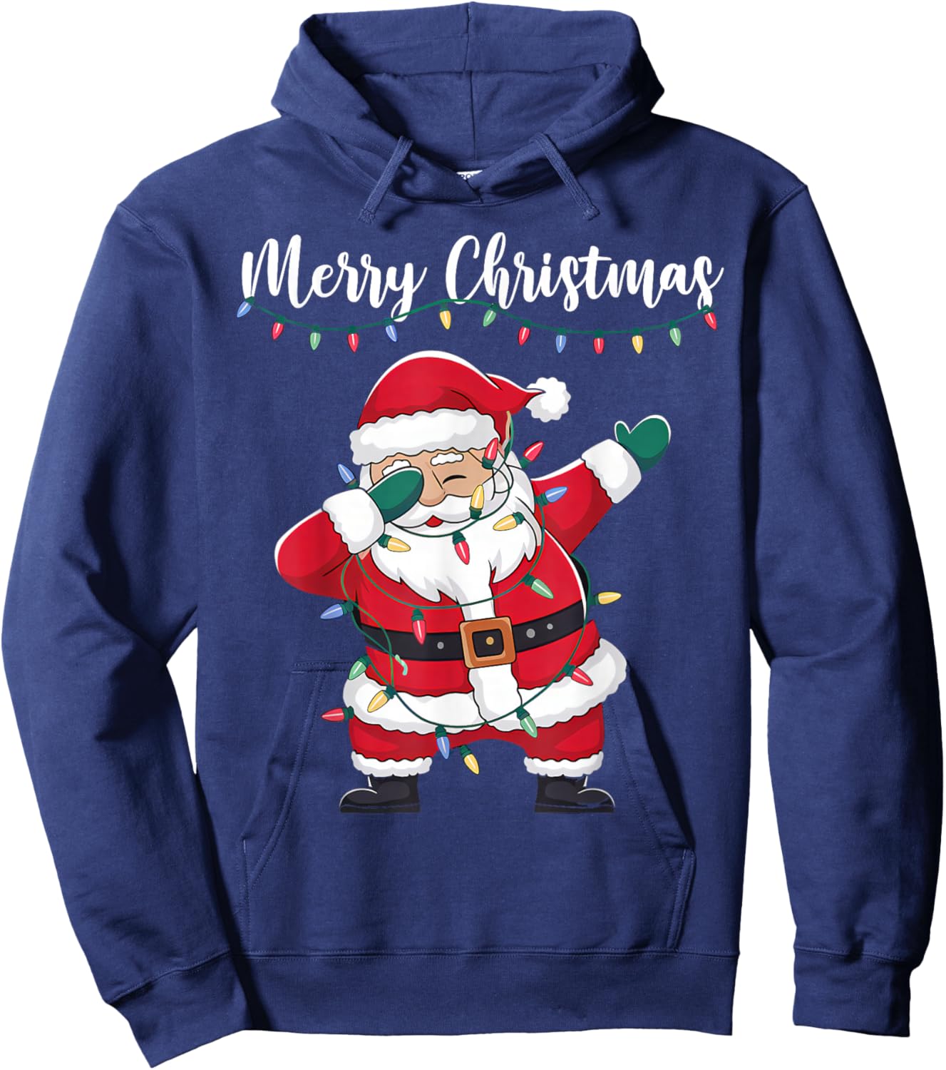 Merry Christmas Funny Dabbing Santa Claus Men Women Kids Hoodie - Hoodie | Navy