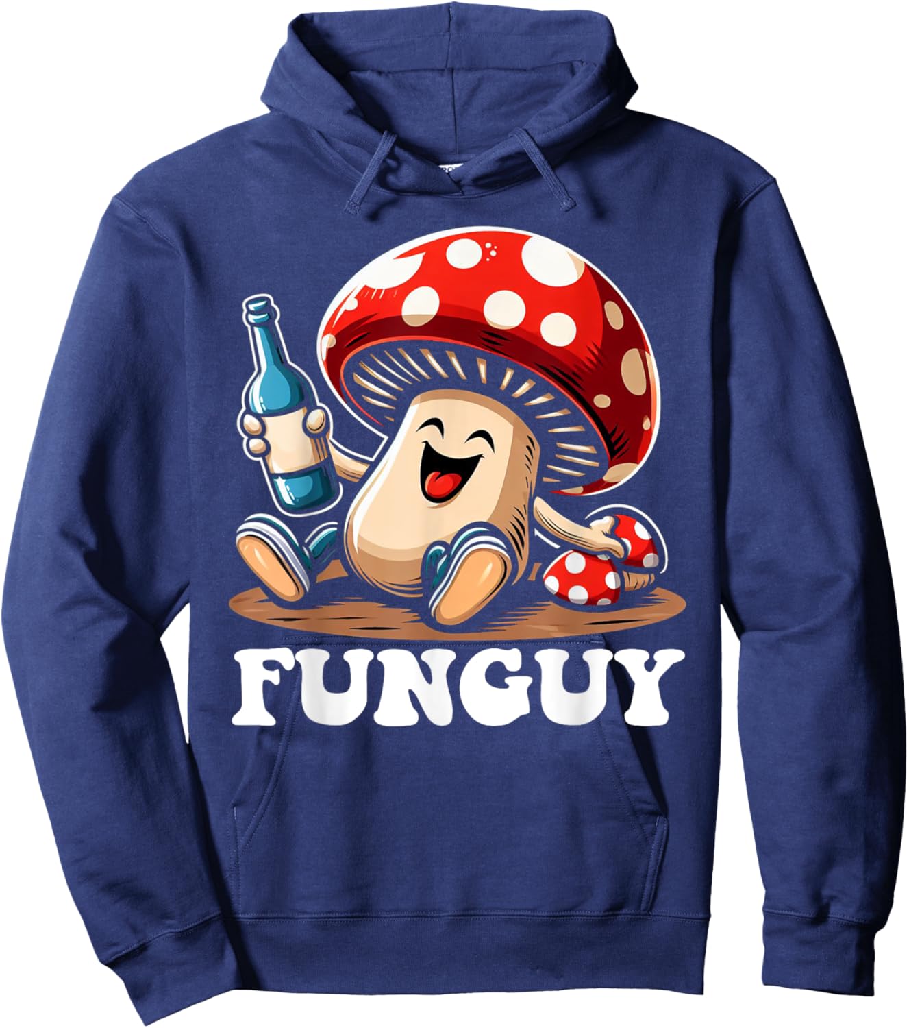 Fungi Fun Guy Funny Mushroom Lover Hoodie - Hoodie | Navy
