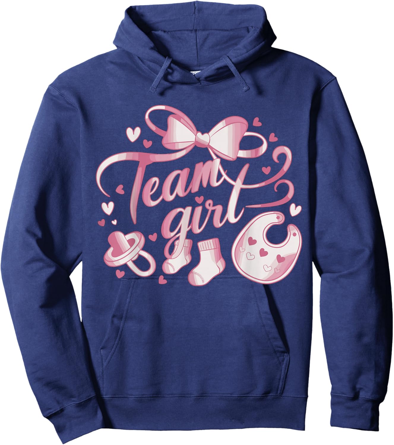 Gender Reveal Party Team Girl Hoodie - Hoodie | Navy