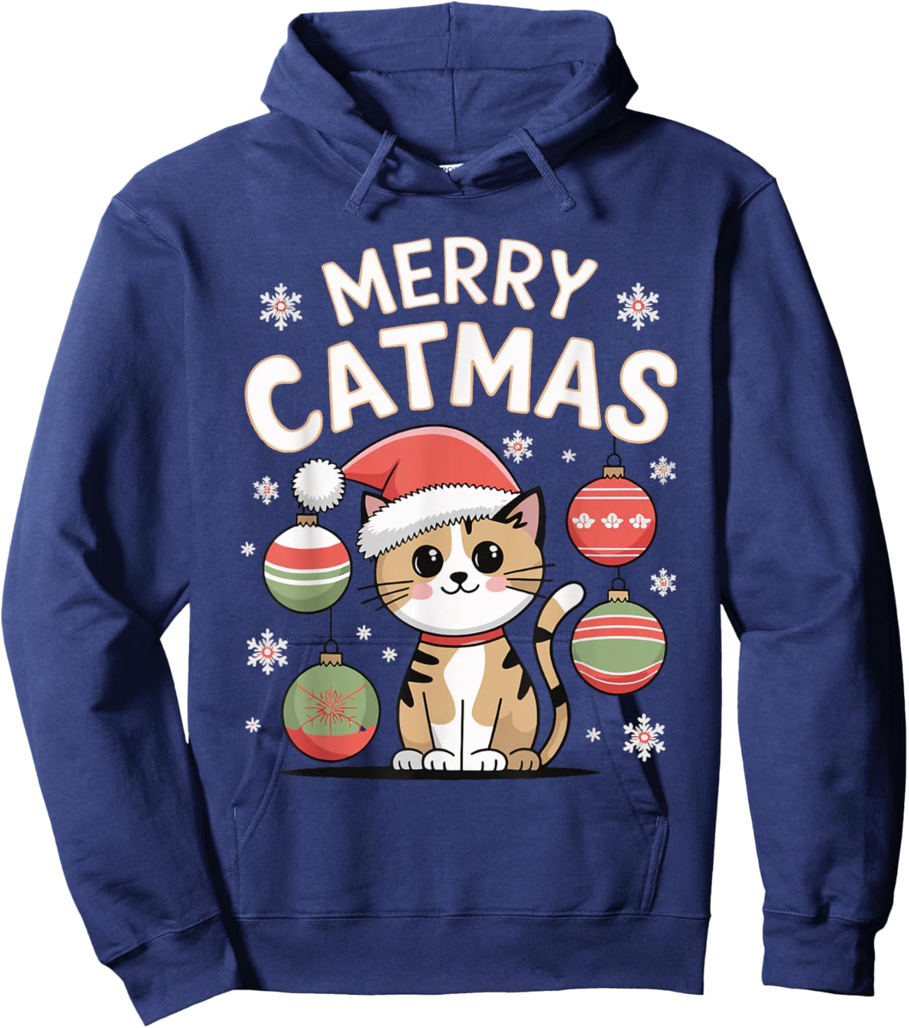 Merry Catmas Hoodie - Hoodie | Navy