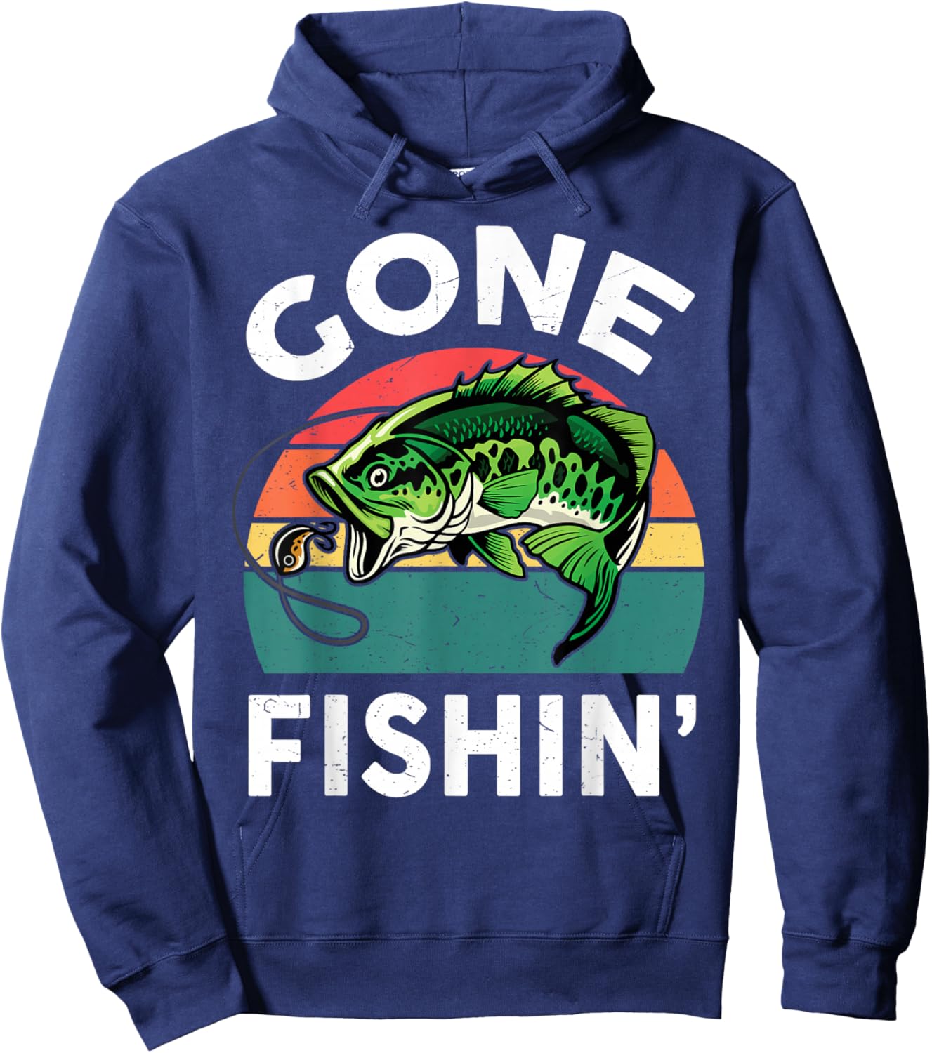 Boys Gone Fishing-Shirt Youth Men Bass Fish Funny Fisherman Hoodie - Hoodie | Navy