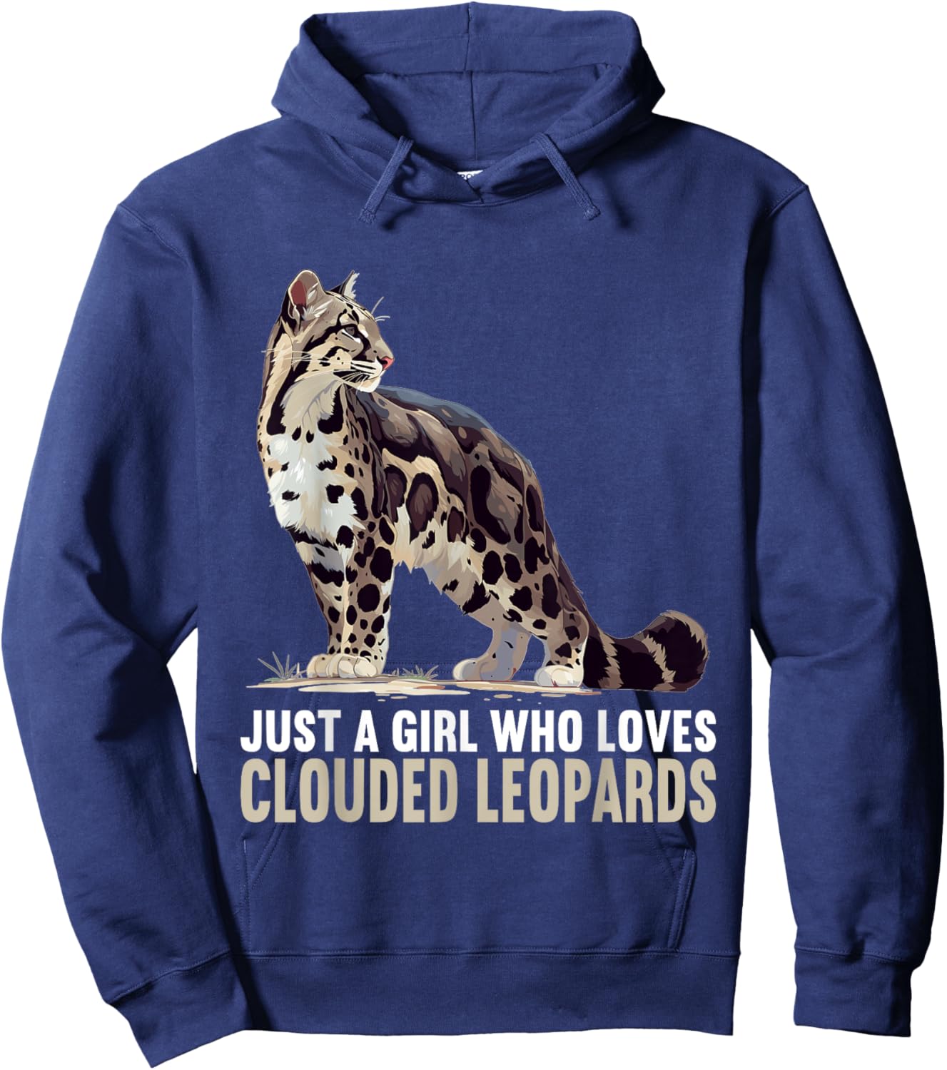 Just a Girl who loves Clouded Leopards Clouded Leopard Hoodie - Hoodie | Navy